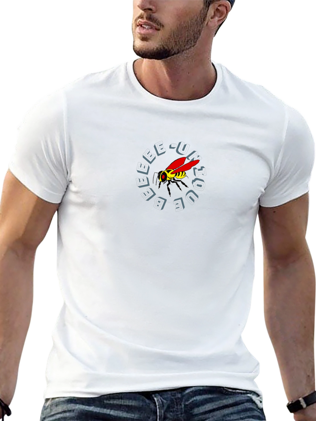 Graphic Tee: Abstract Wasp Design