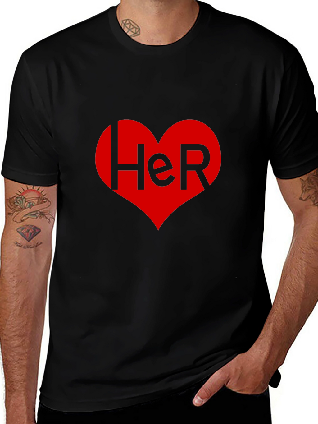 Her Heart Valentines Day T-Shirt