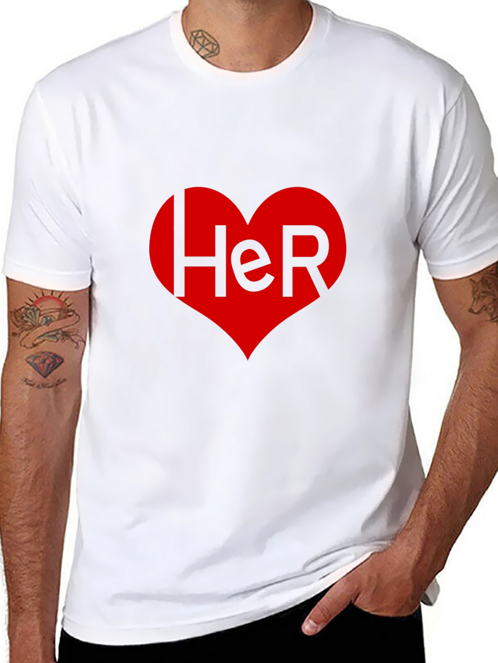 Her Heart Valentines Day T-Shirt
