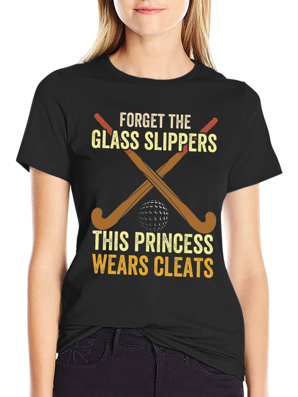 Princess Wears Cleats Hockey T-Shirt