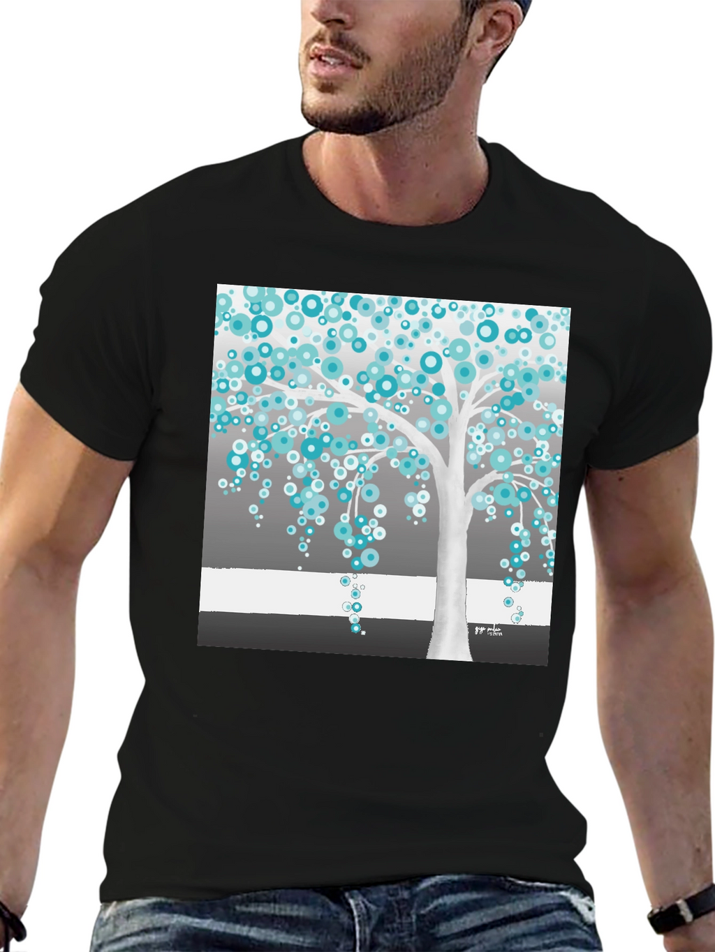 Abstract Tree Graphic Tee - Stylish Unisex T-Shirt