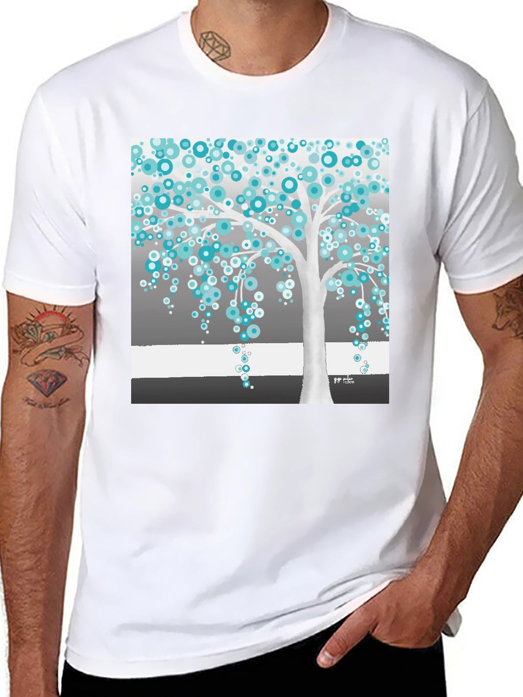 Abstract Tree Graphic Tee - Stylish Unisex T-Shirt