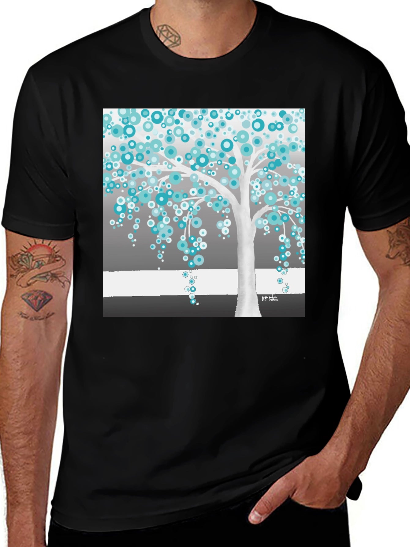Abstract Tree Graphic Tee - Stylish Unisex T-Shirt