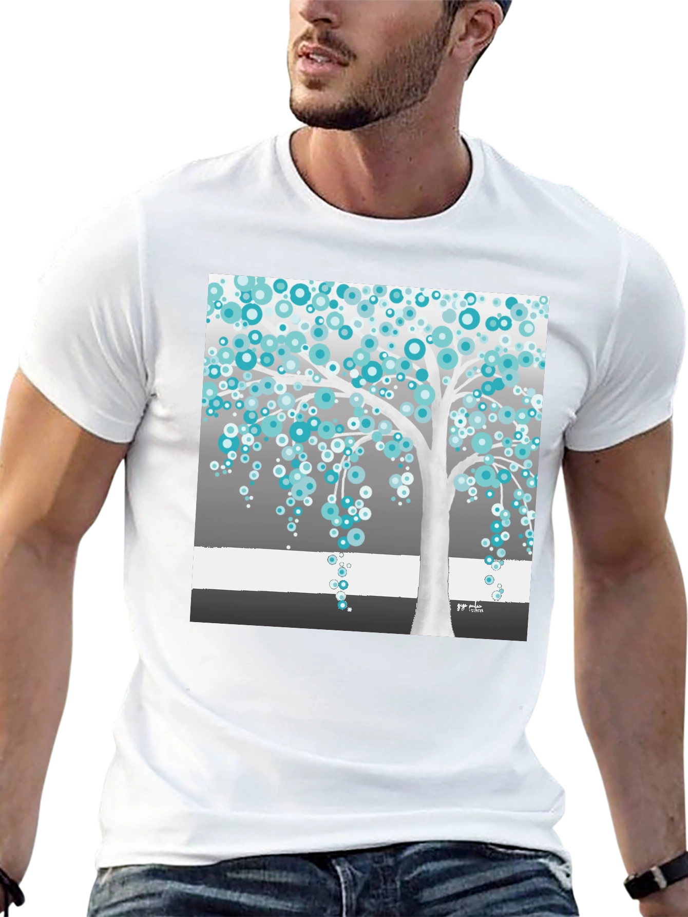Abstract Tree Graphic Tee - Stylish Unisex T-Shirt