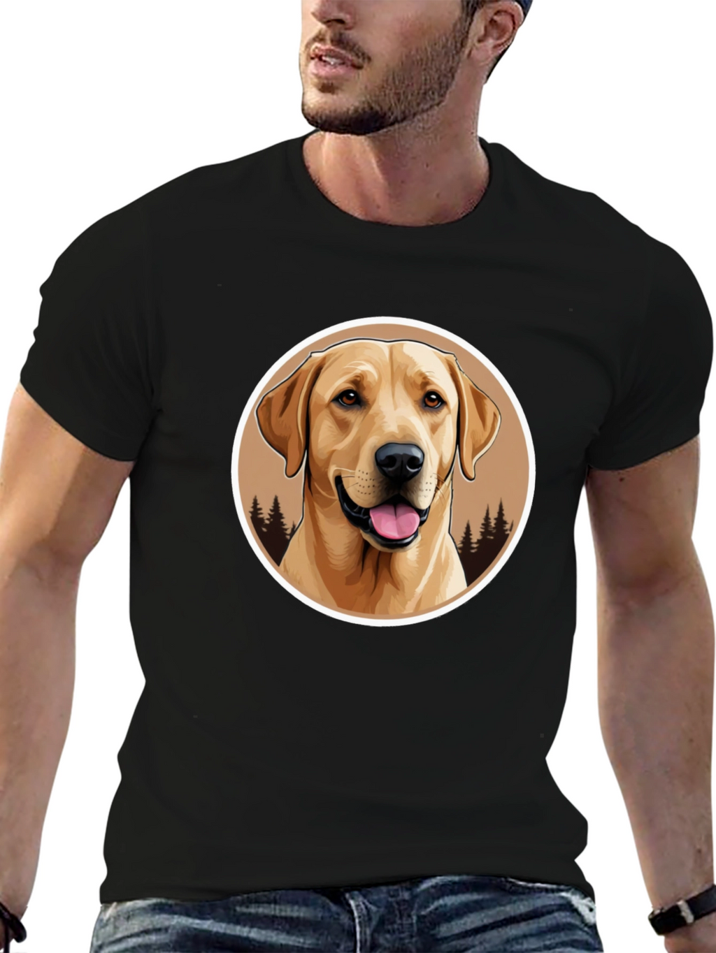 Labrador Retriever Graphic Tee - Black