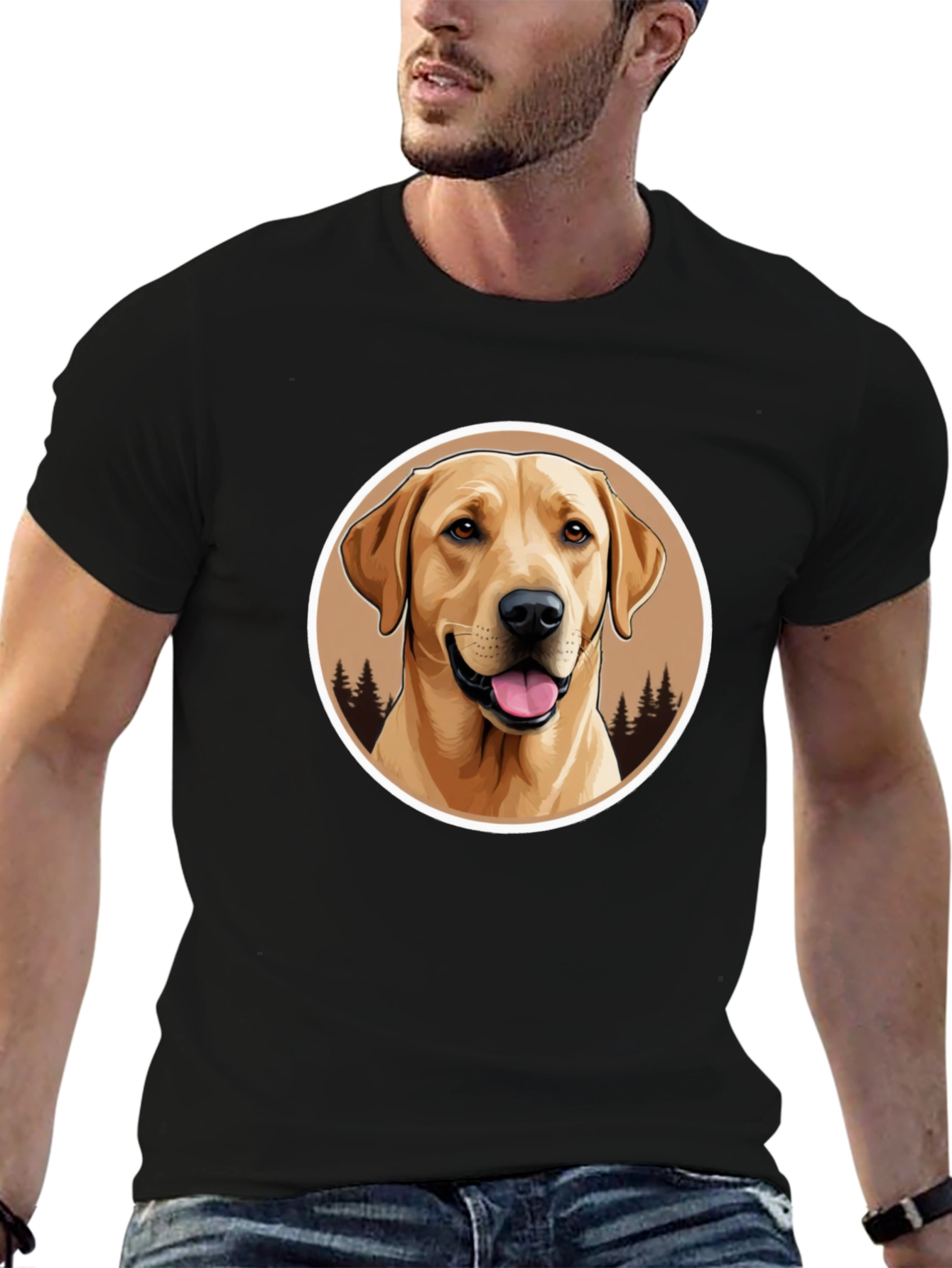 Labrador Retriever Graphic Tee - Black