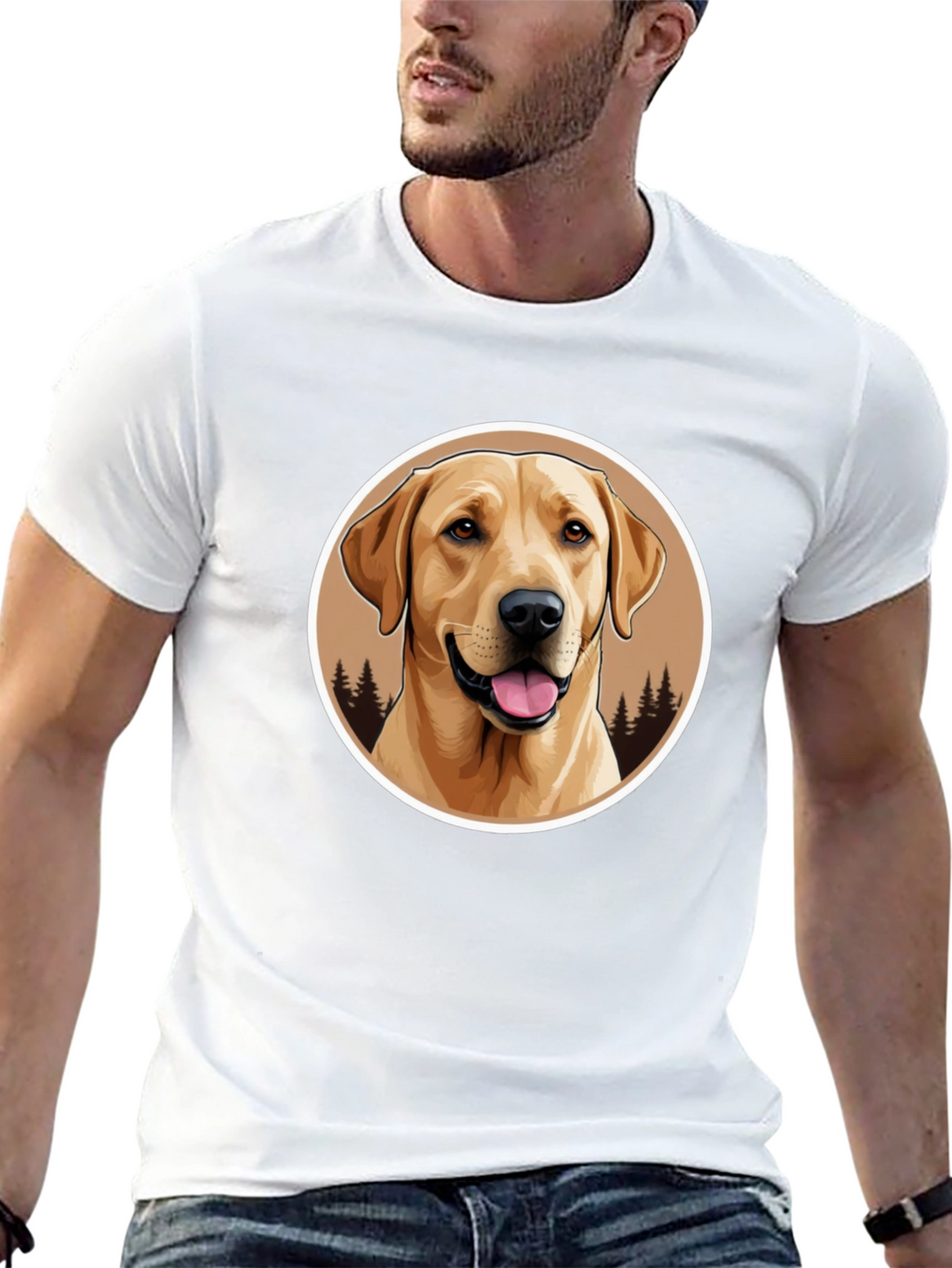 Labrador Retriever Graphic Tee - Black