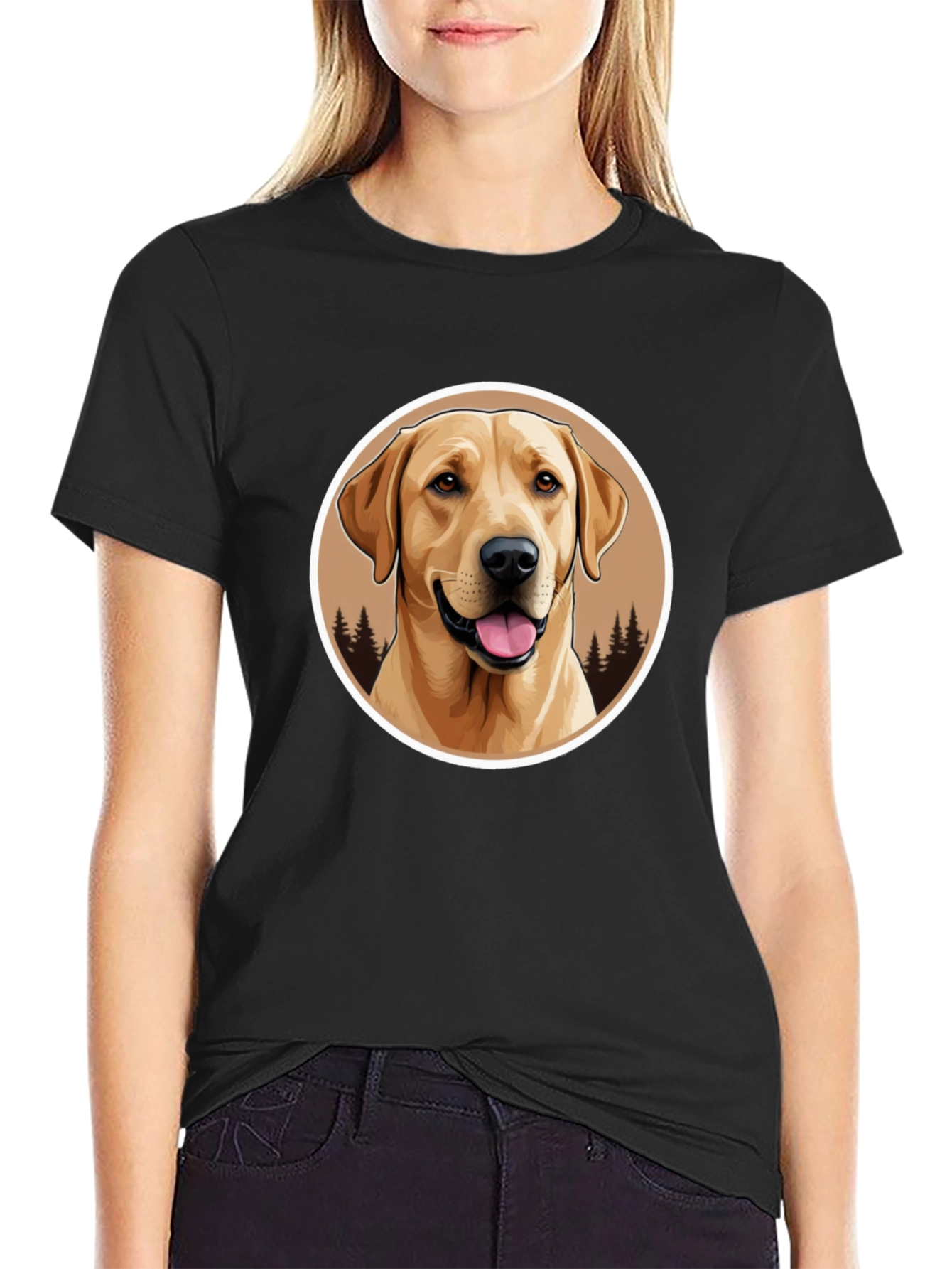 Labrador Retriever Graphic Tee - Black