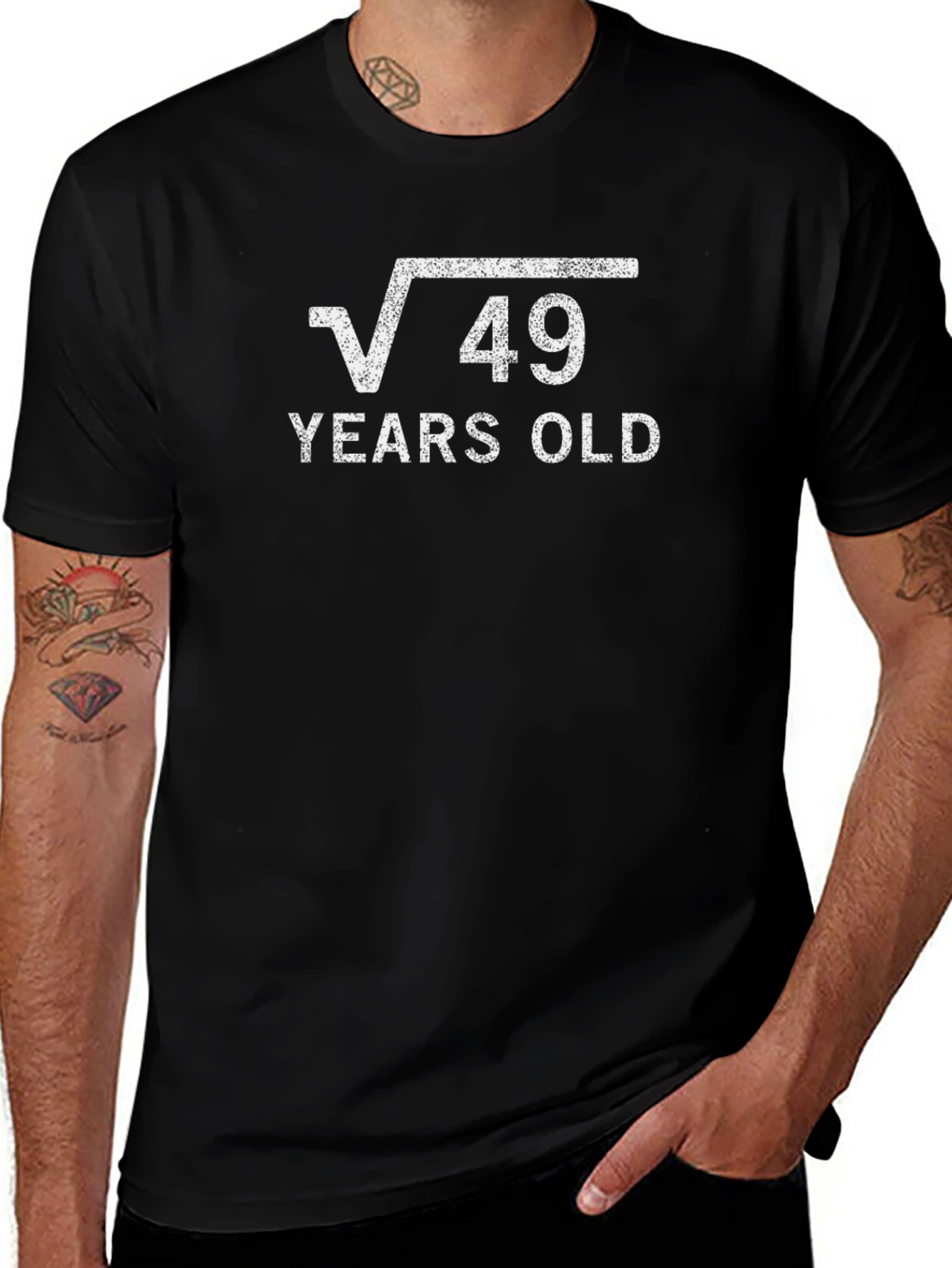Funny 49th Birthday Square Root T-Shirt