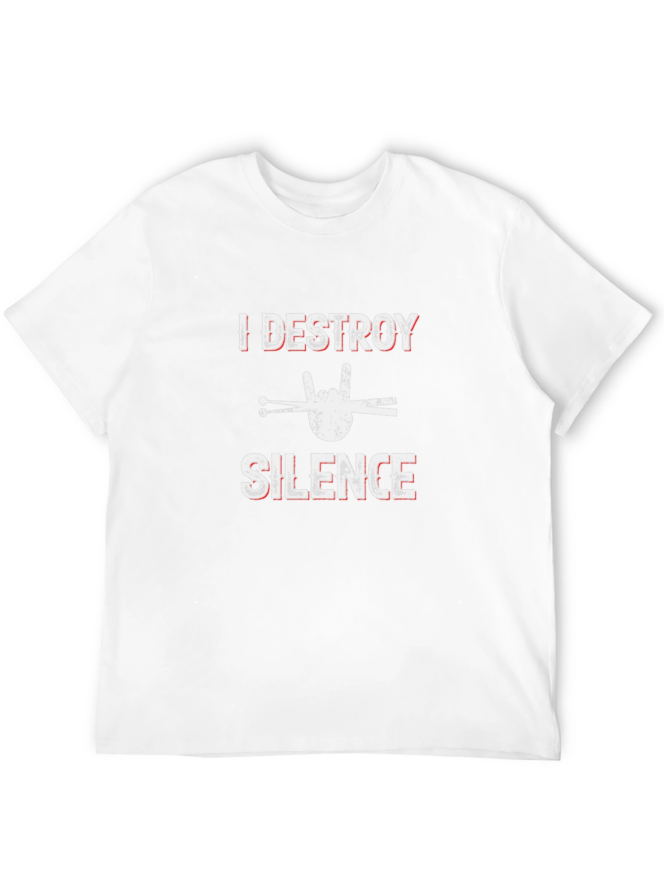 I Destroy Silence Drummer Graphic Tee