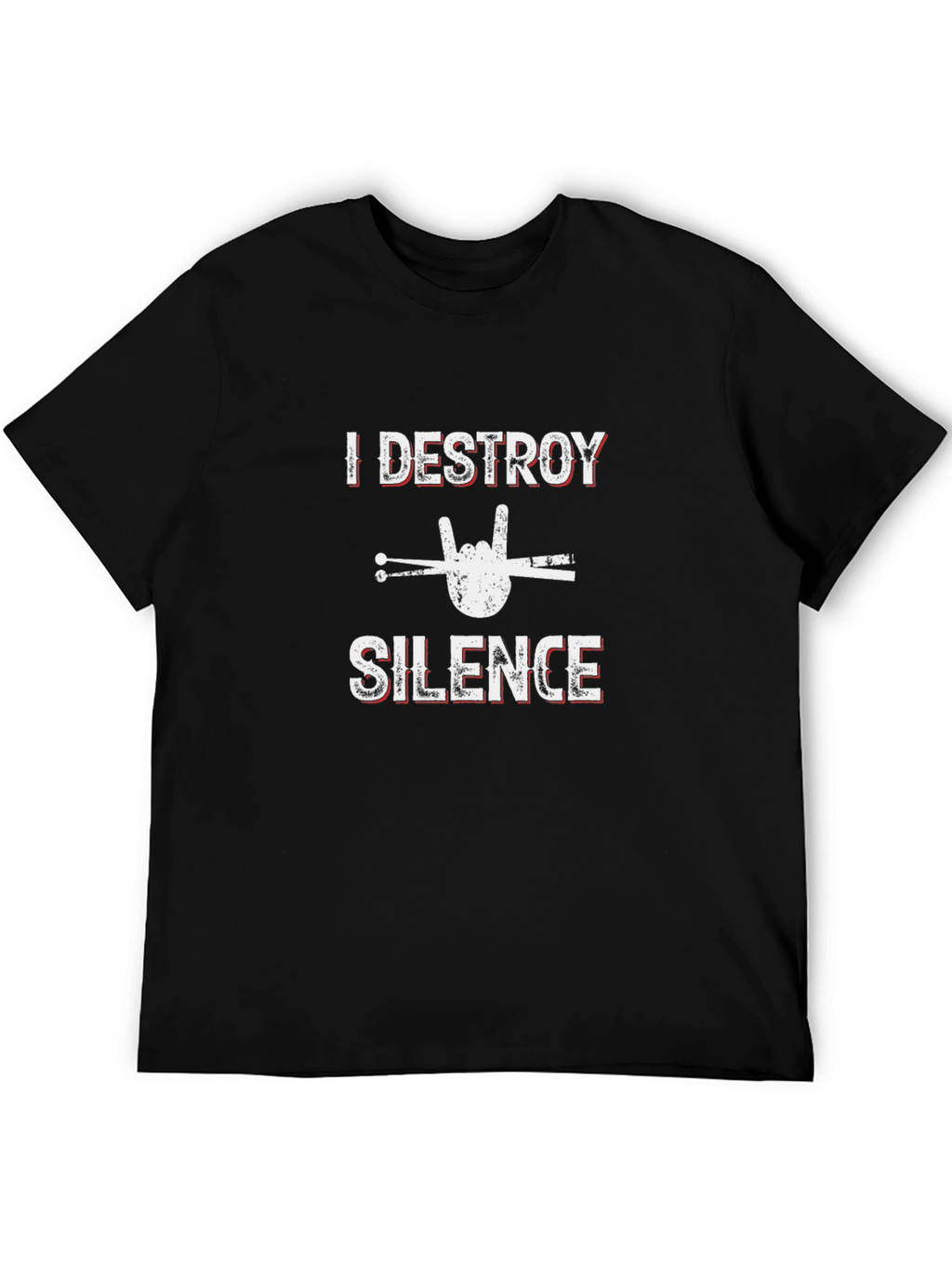 I Destroy Silence Drummer Graphic Tee