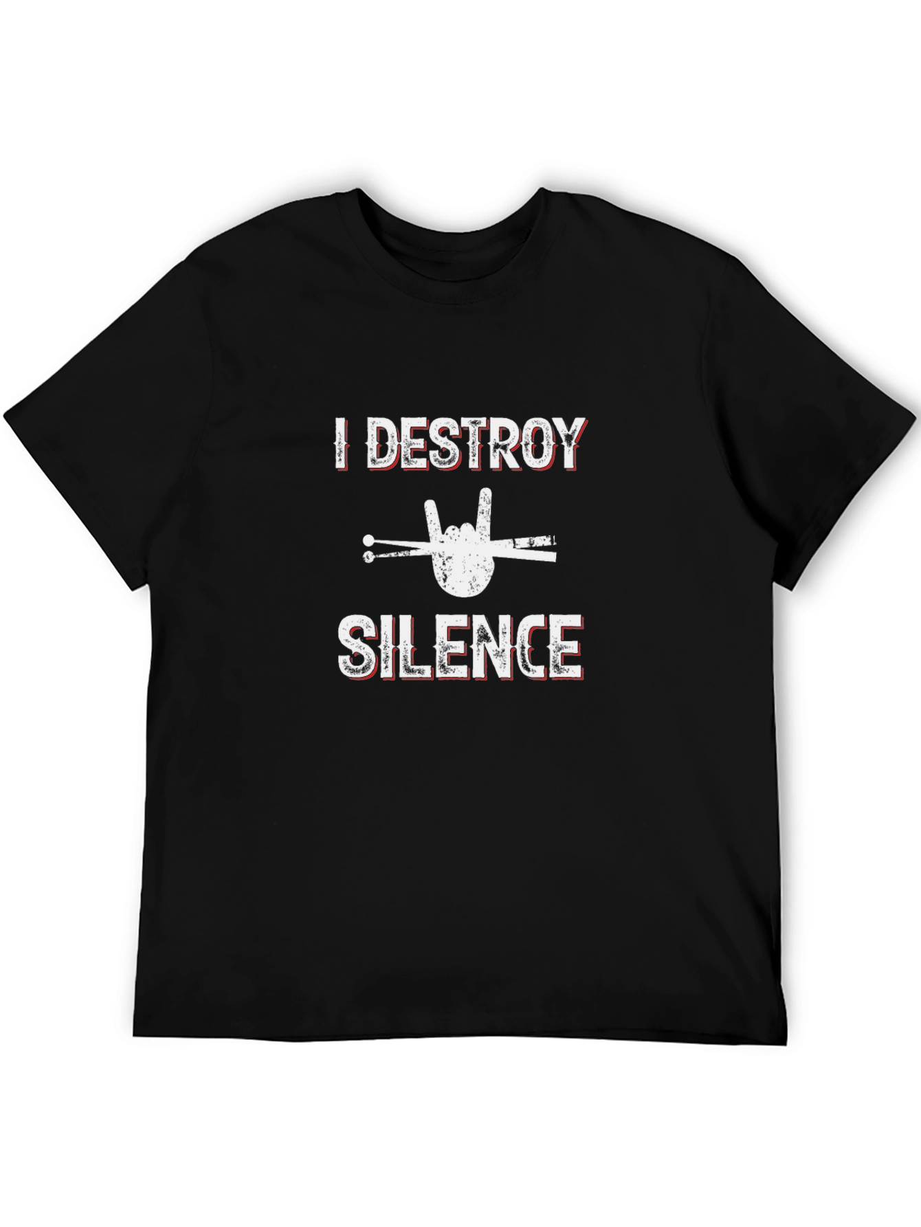 I Destroy Silence Drummer Graphic Tee