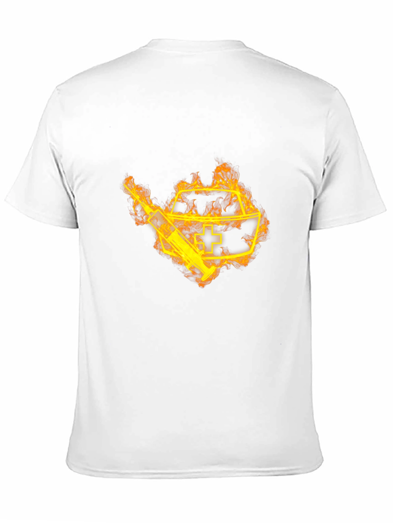 Fiery Nurse Graphic T-Shirt - Novelty Tee