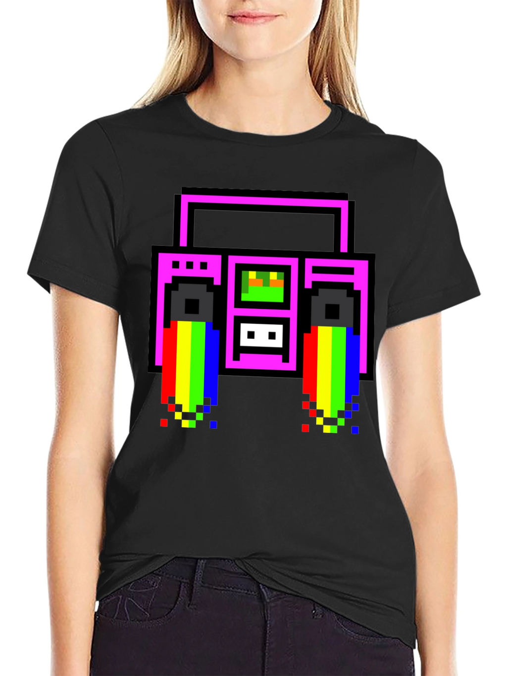 Retro 8-Bit Boombox T-Shirt
