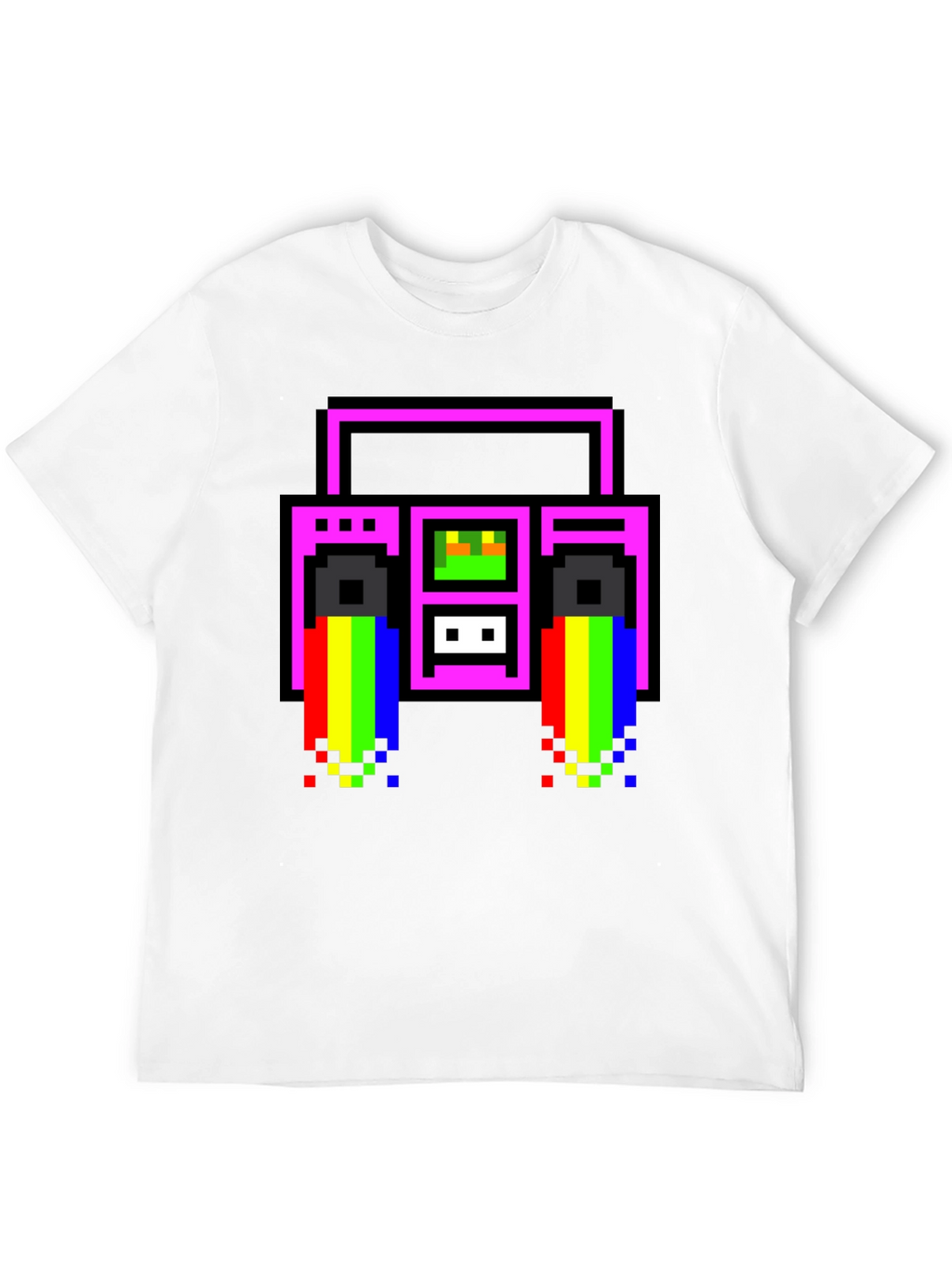 Retro 8-Bit Boombox T-Shirt