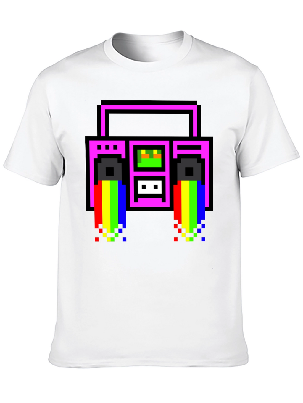 Retro 8-Bit Boombox T-Shirt