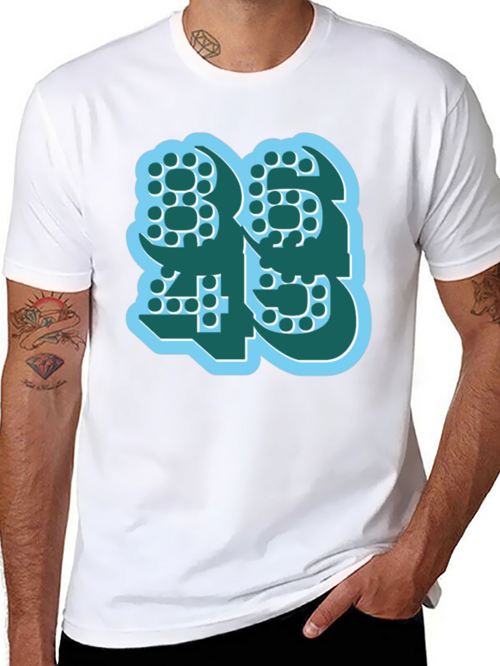Bold Number Graphic Tee - Modern Style