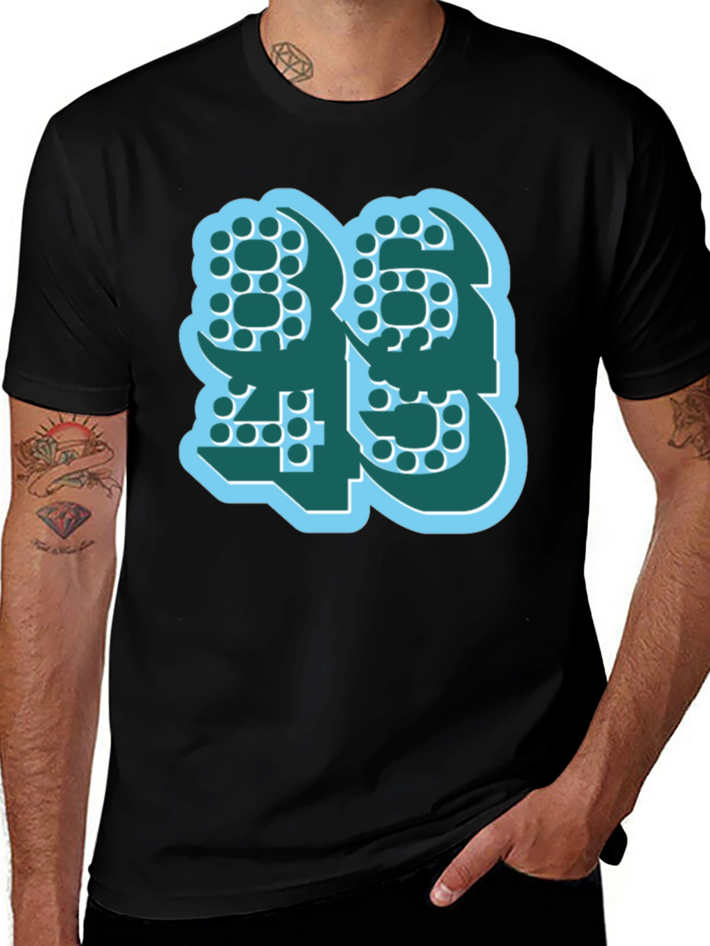 Bold Number Graphic Tee - Modern Style