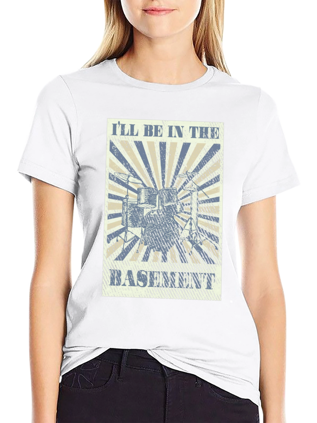 Ill Be In The Basement Drum Kit Tee