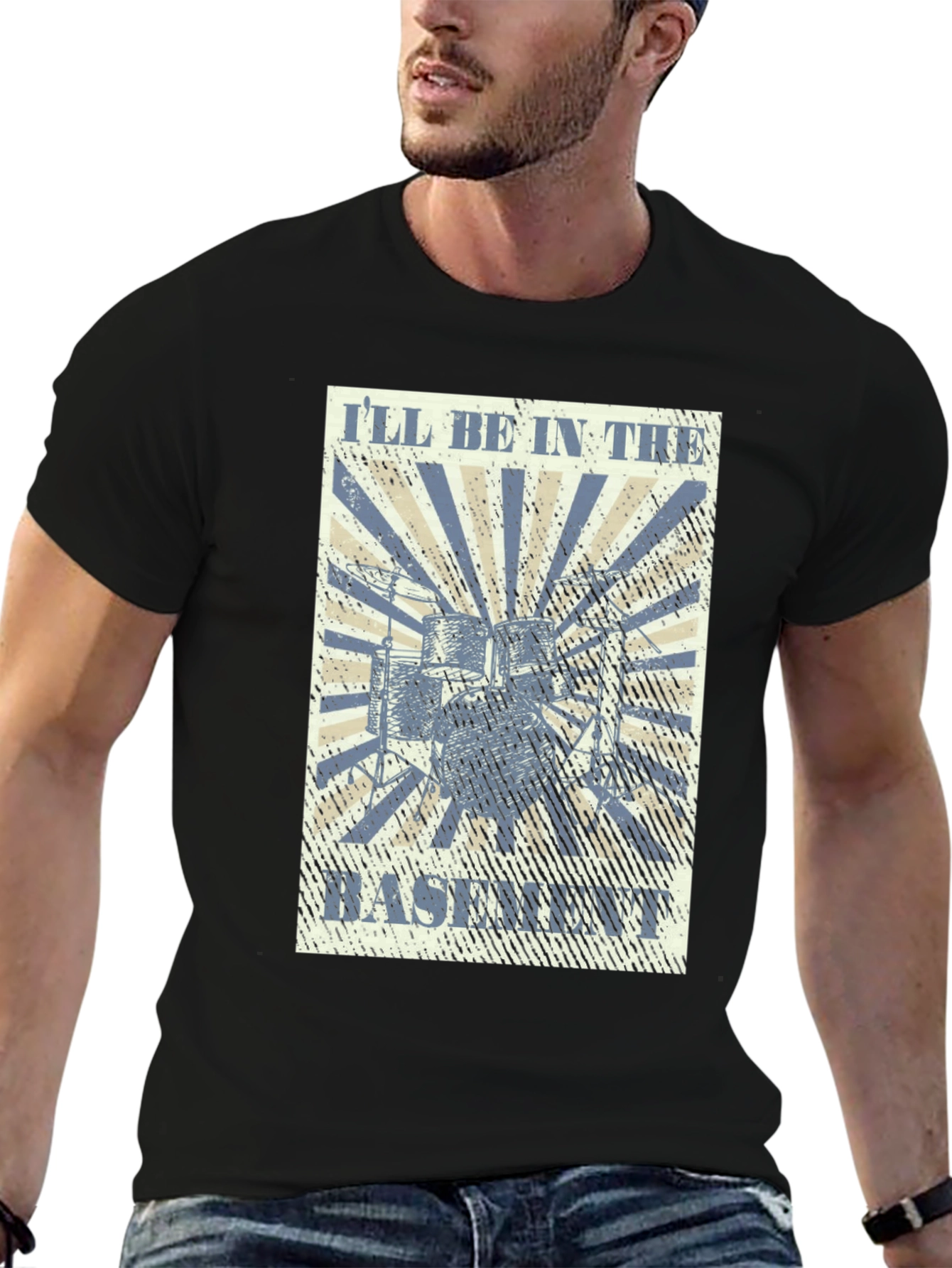 Ill Be In The Basement Drum Kit Tee