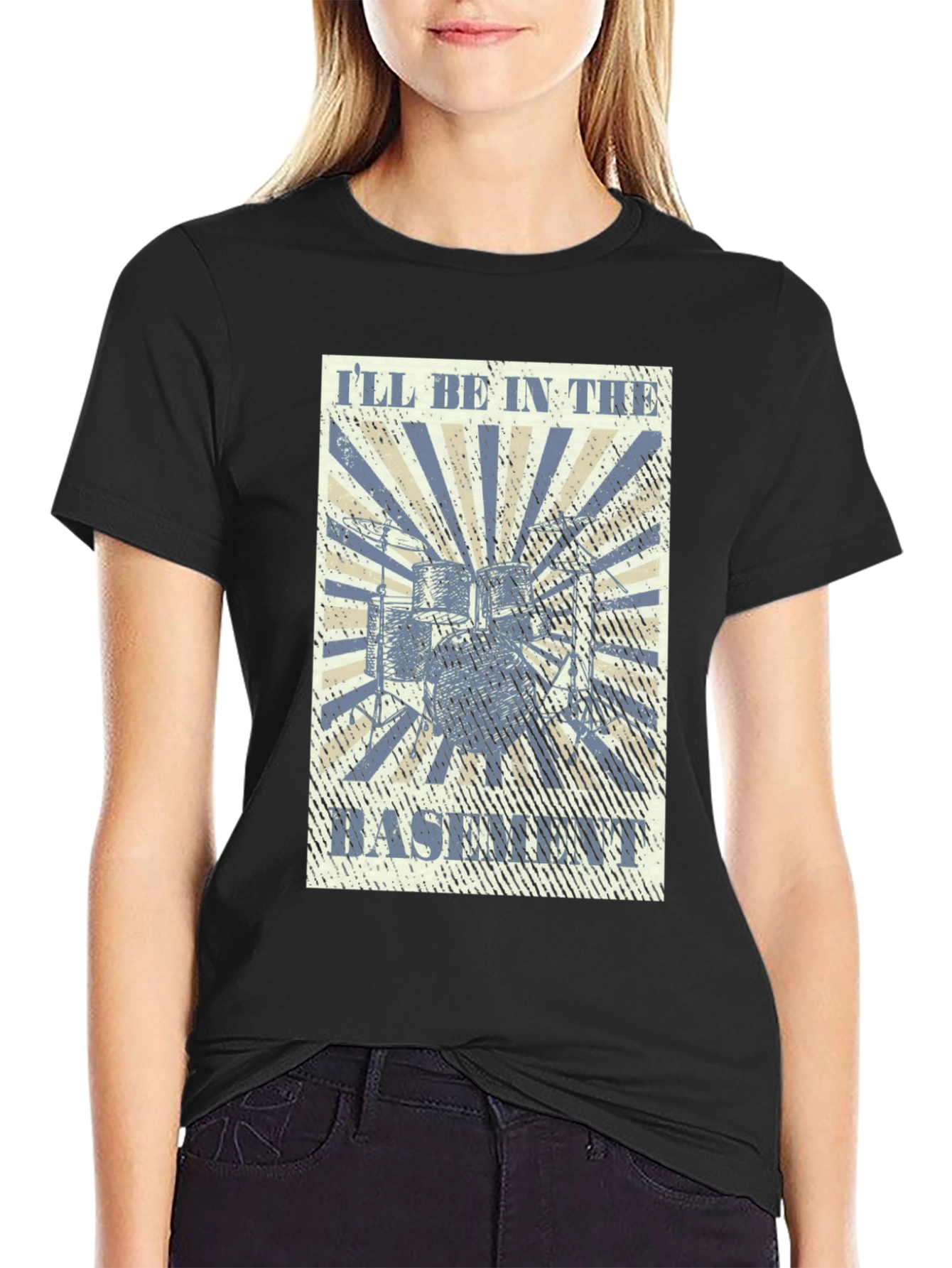 Ill Be In The Basement Drum Kit Tee