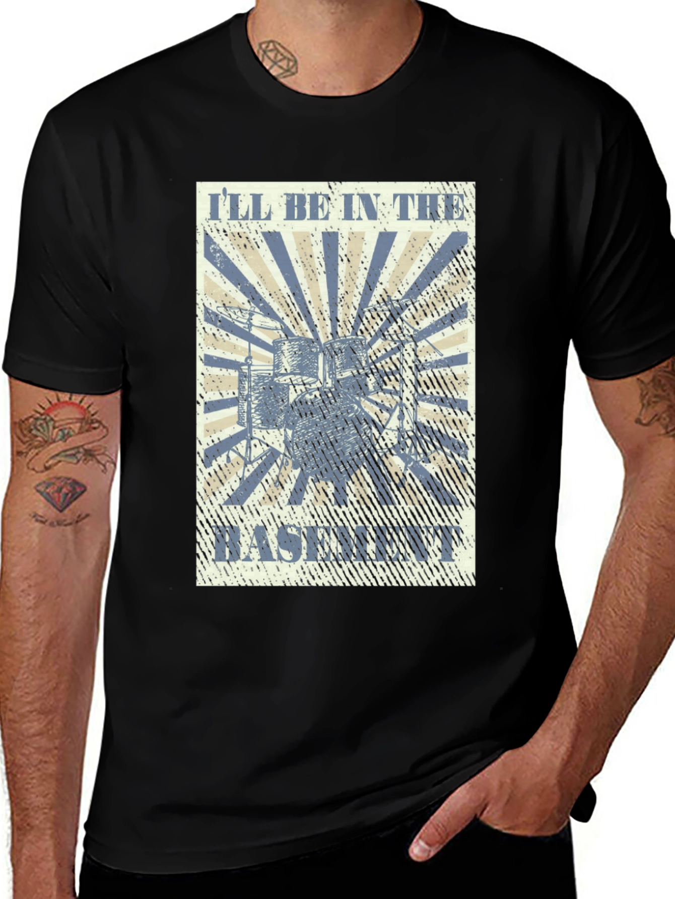 Ill Be In The Basement Drum Kit Tee