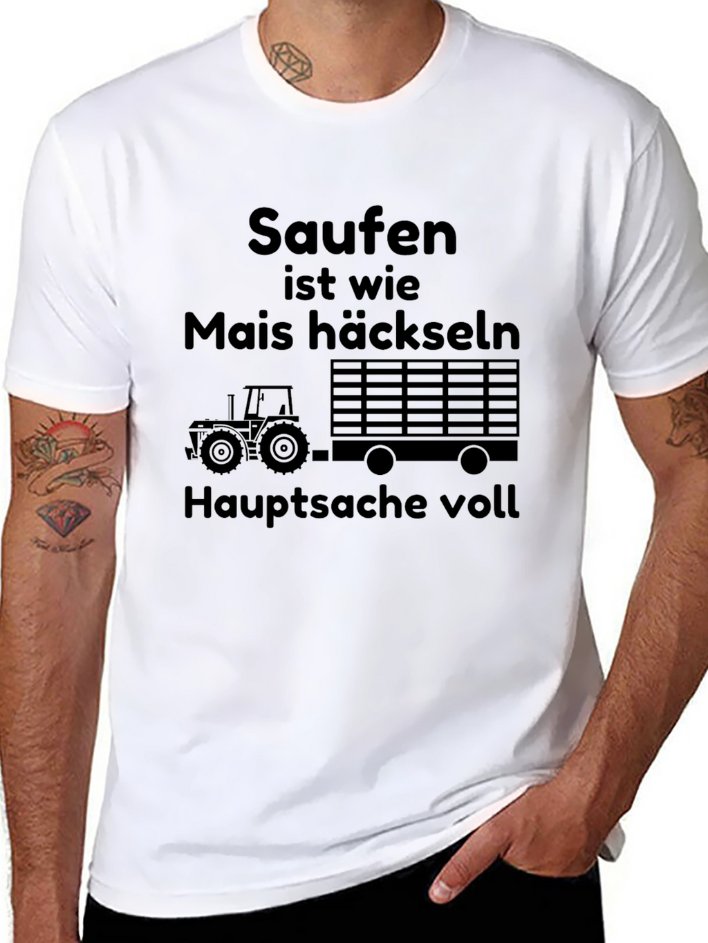 Saufen ist wie Mais Häckseln T-Shirt
