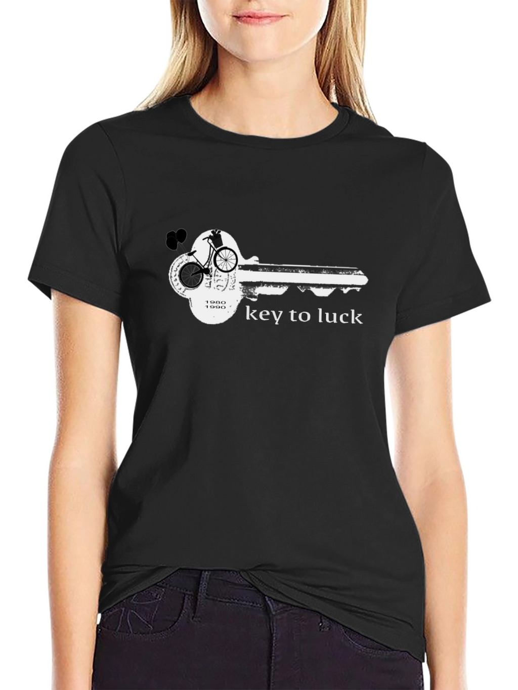 Key to Luck Graphic T-Shirt - Black Unisex