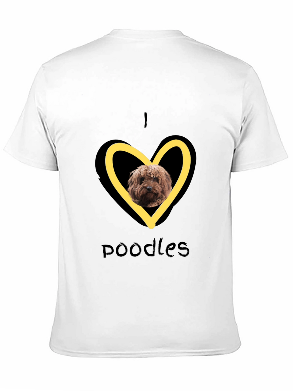 I Heart Poodles T-Shirt - Black Graphic Tee