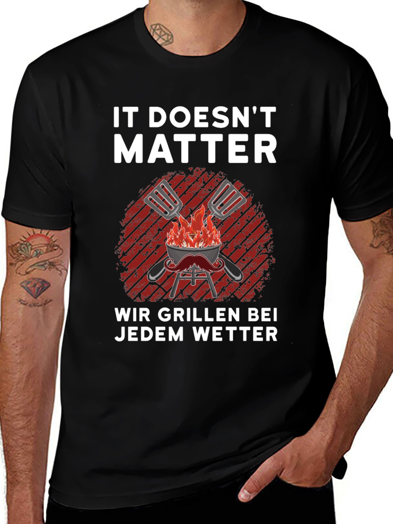 Funny BBQ Grill T-Shirt - It Doesnt Matter We Grill