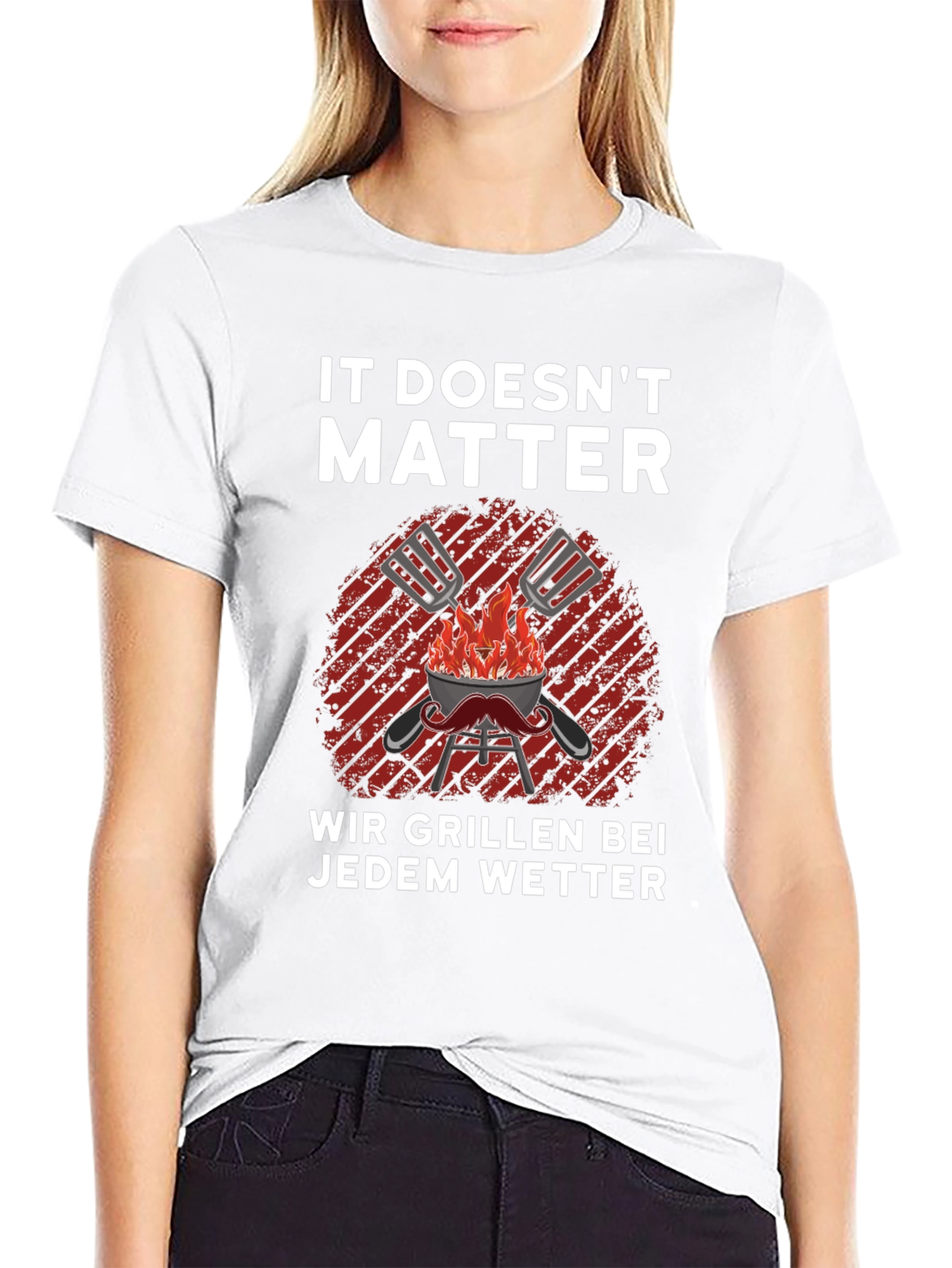 Funny BBQ Grill T-Shirt - It Doesnt Matter We Grill