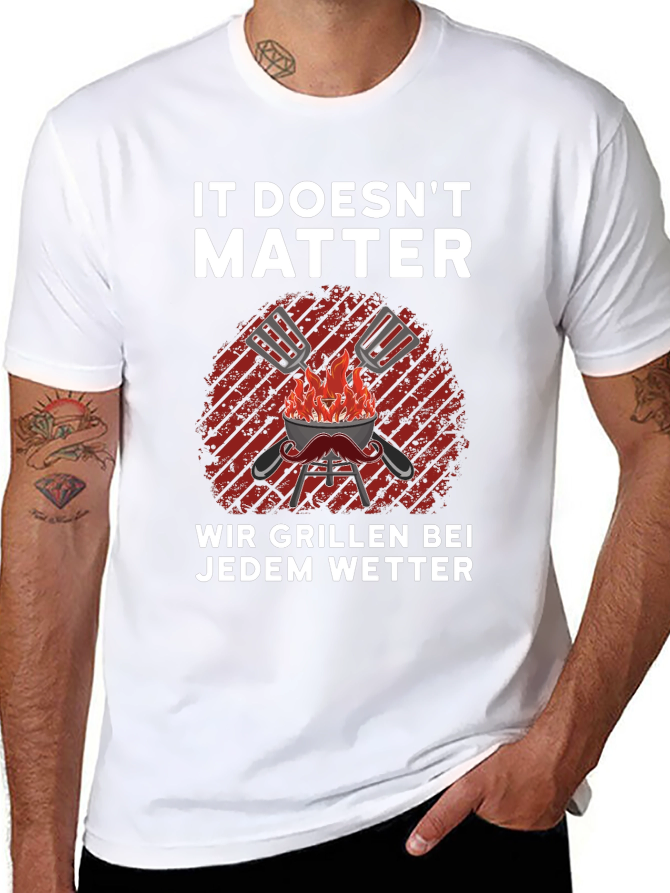 Funny BBQ Grill T-Shirt - It Doesnt Matter We Grill