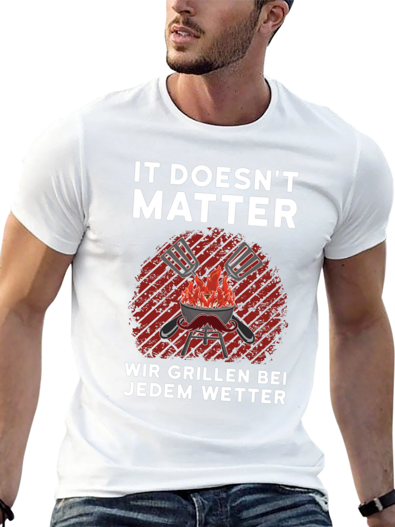 Funny BBQ Grill T-Shirt - It Doesnt Matter We Grill