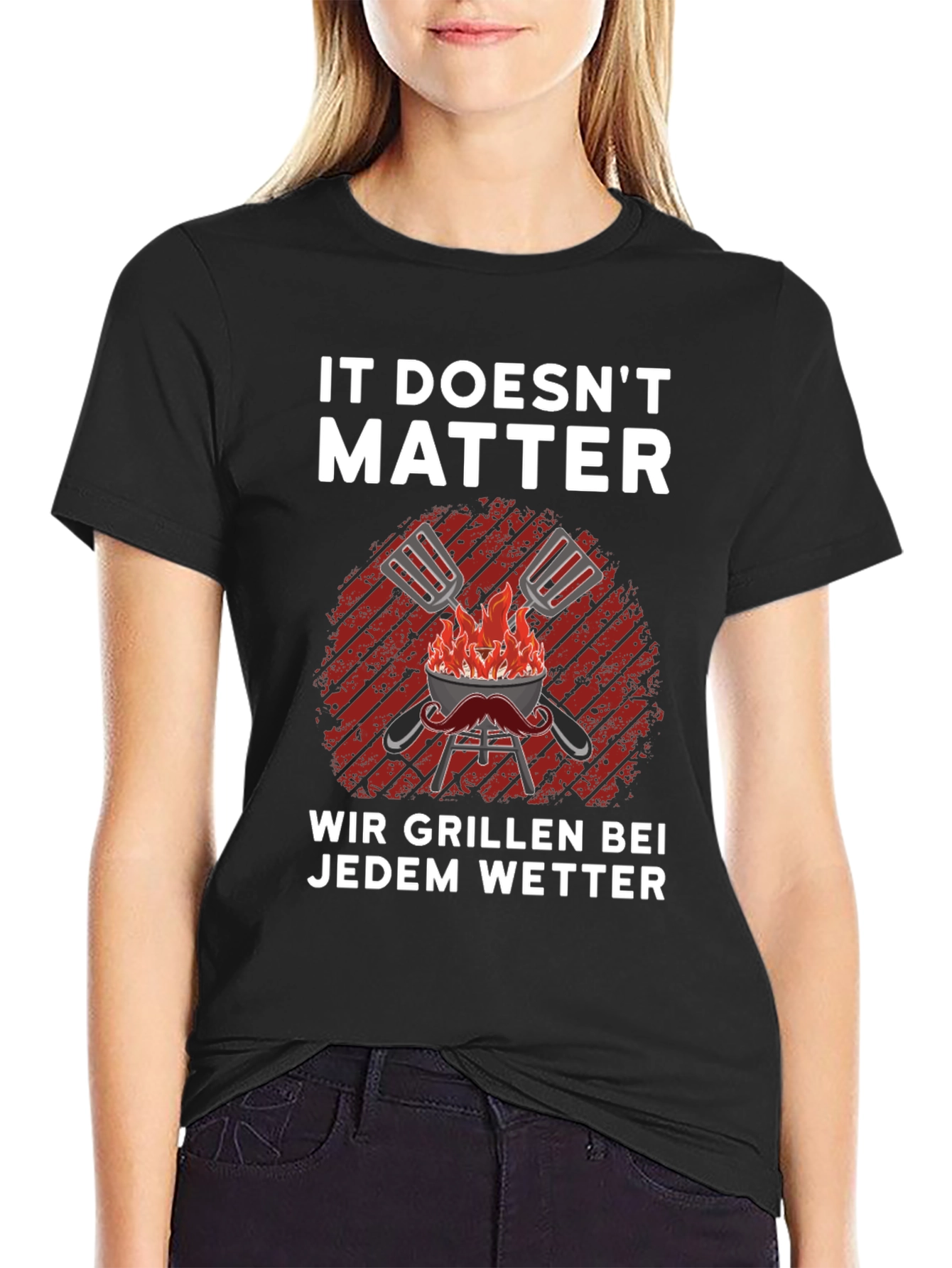 Funny BBQ Grill T-Shirt - It Doesnt Matter We Grill