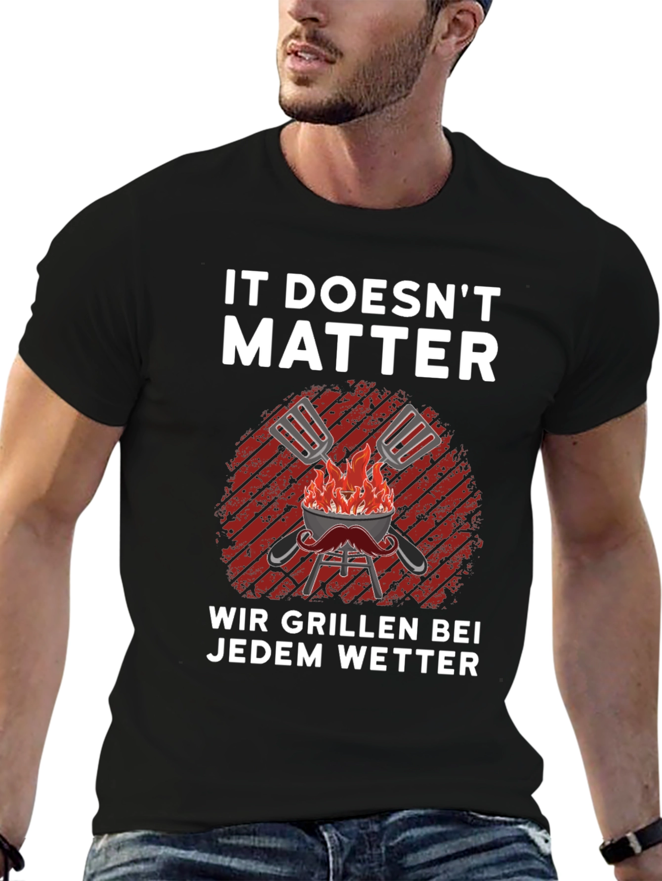 Funny BBQ Grill T-Shirt - It Doesnt Matter We Grill