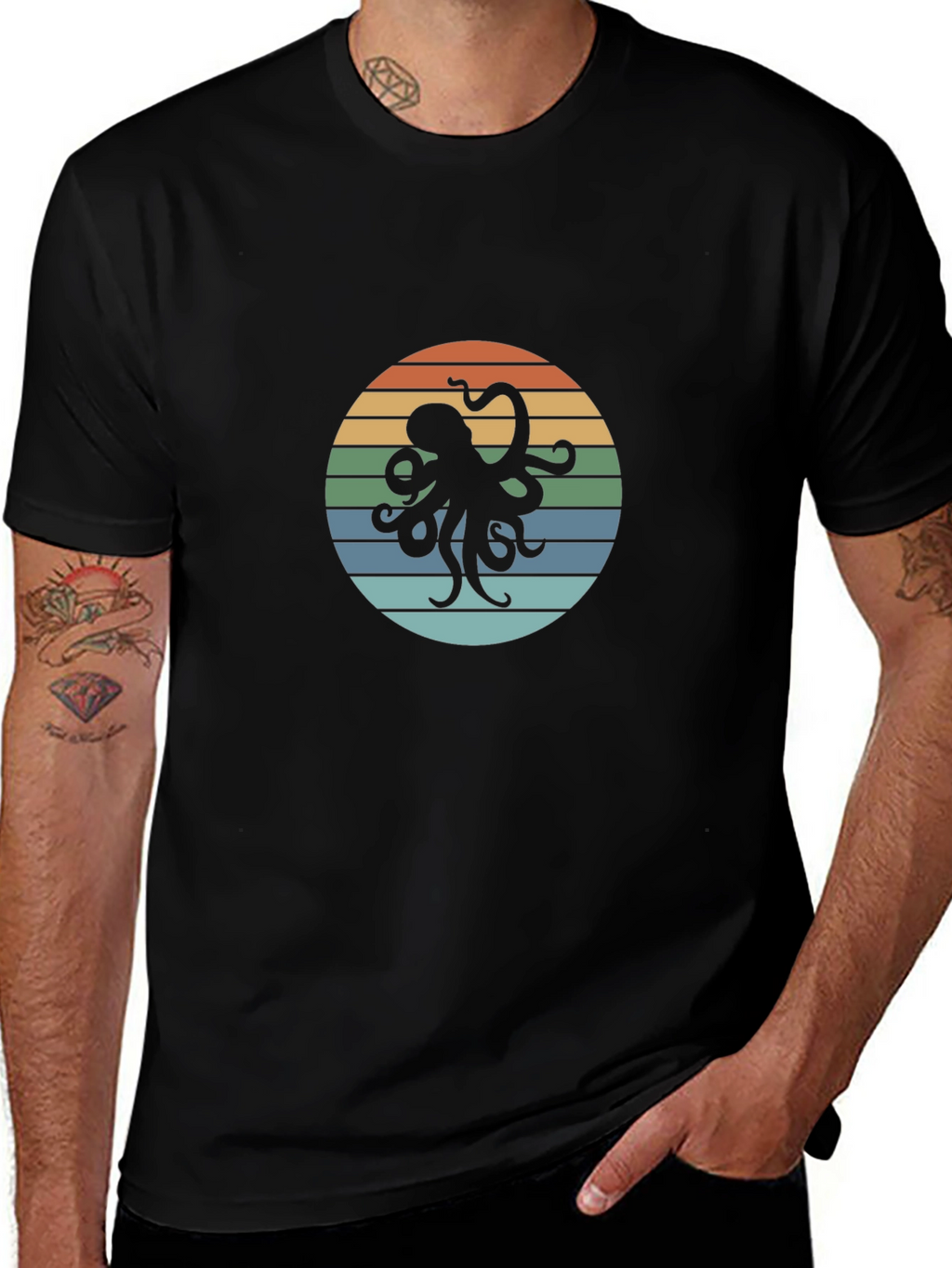 Retro Octopus Graphic T-Shirt - Stylish & Unique