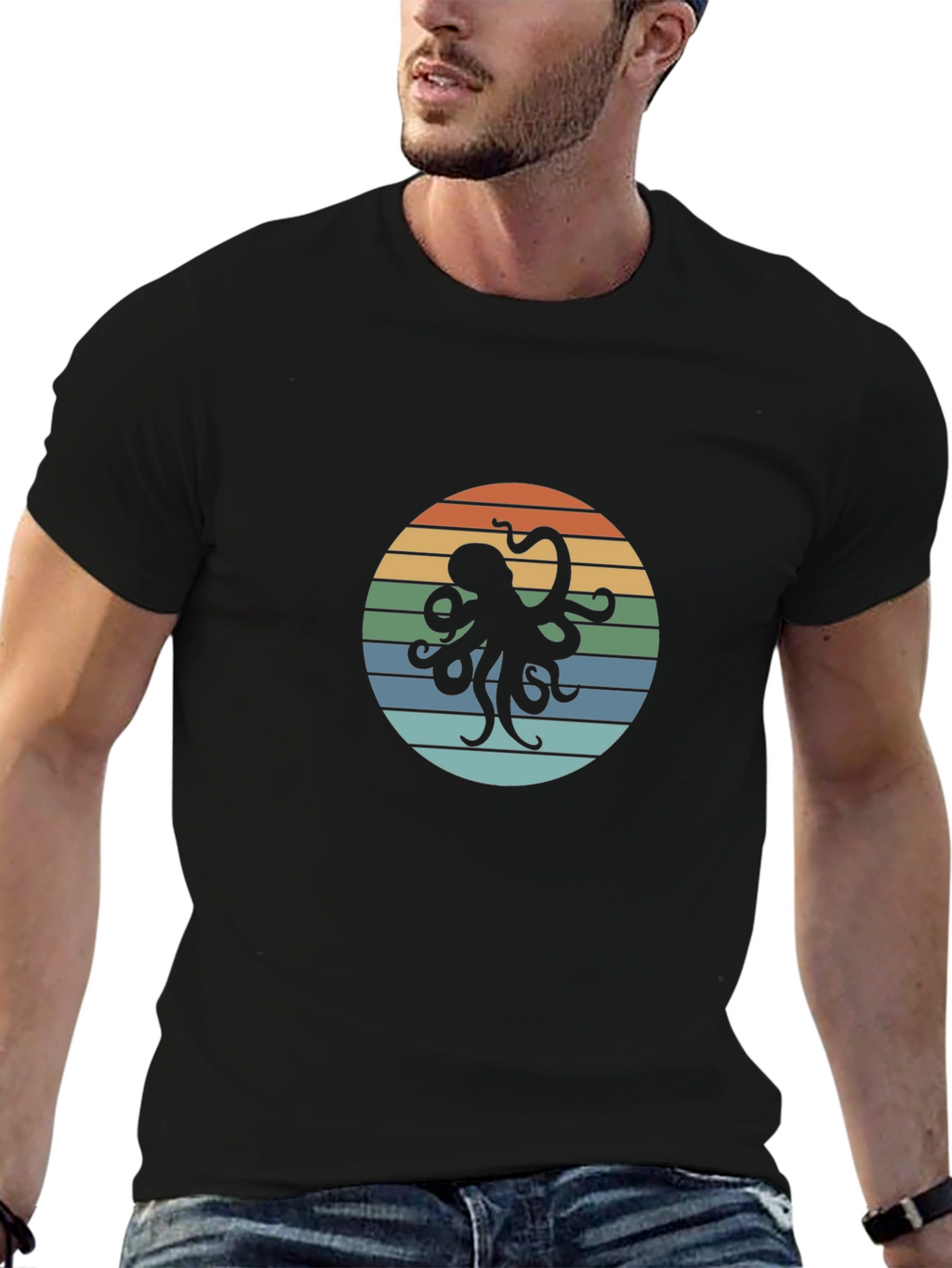 Retro Octopus Graphic T-Shirt - Stylish & Unique