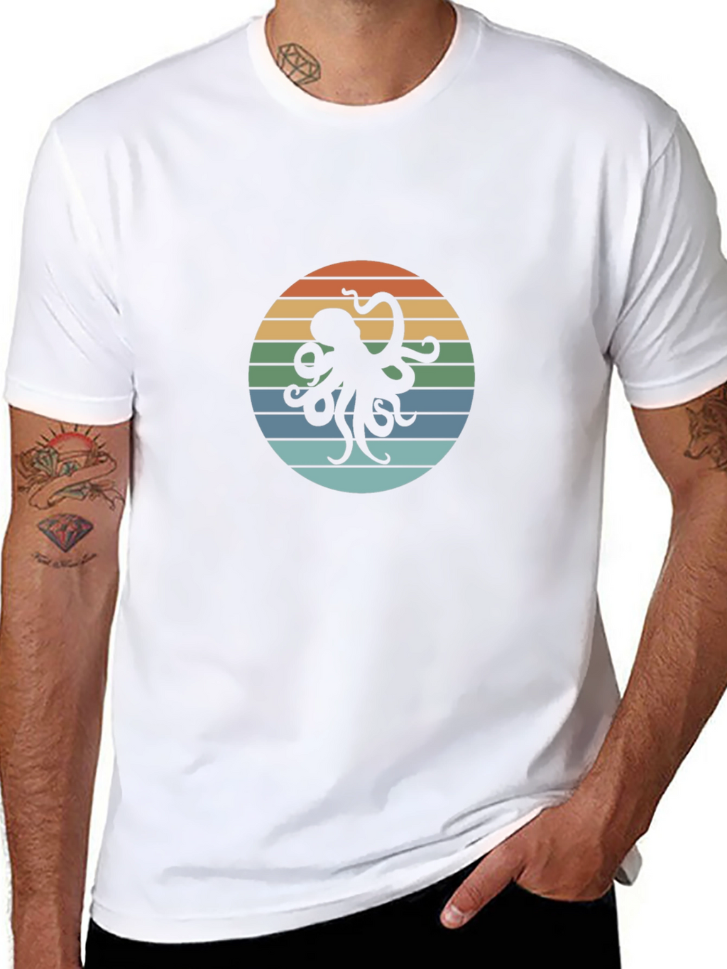 Retro Octopus Graphic T-Shirt - Stylish & Unique
