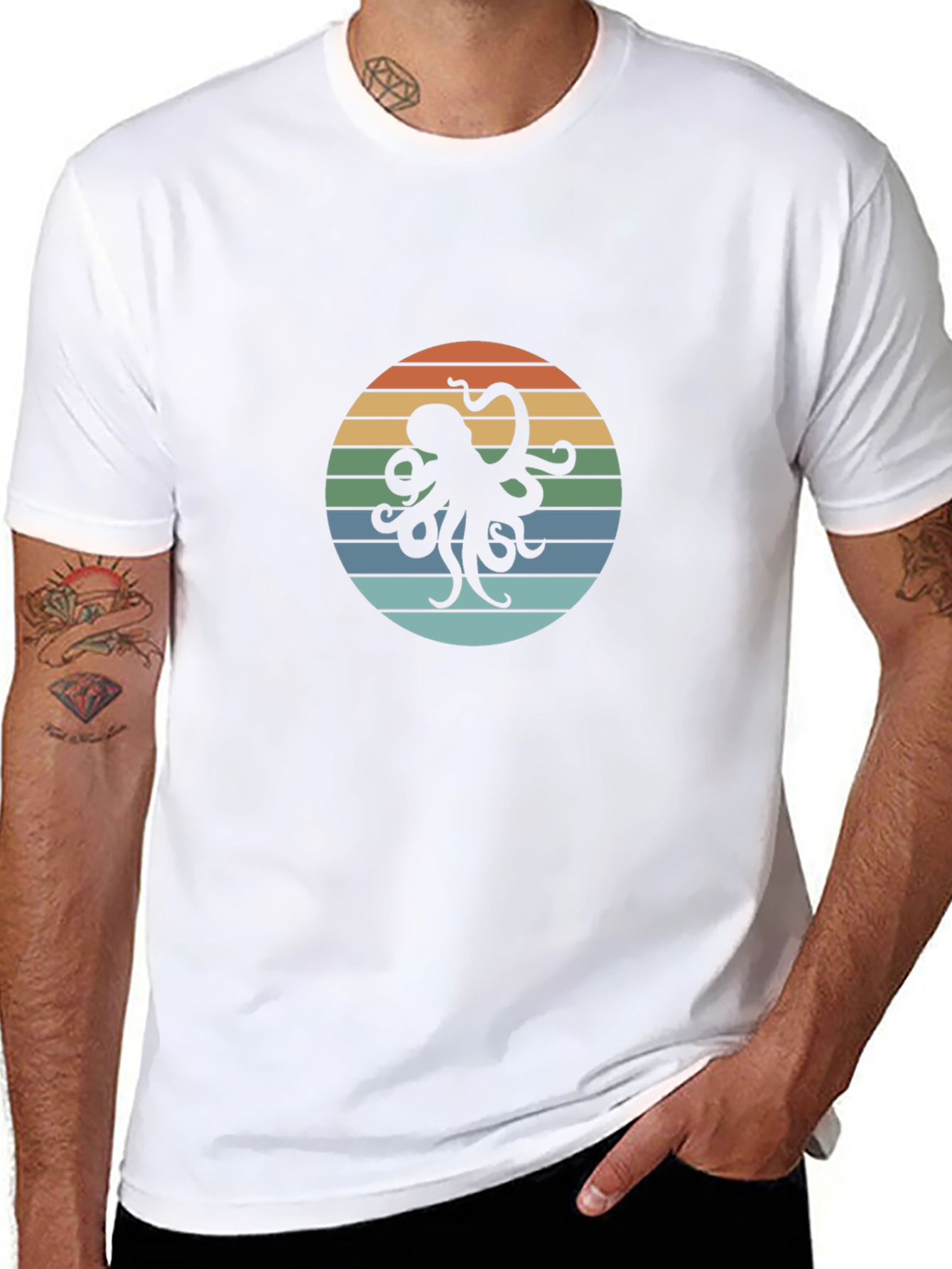 Retro Octopus Graphic T-Shirt - Stylish & Unique