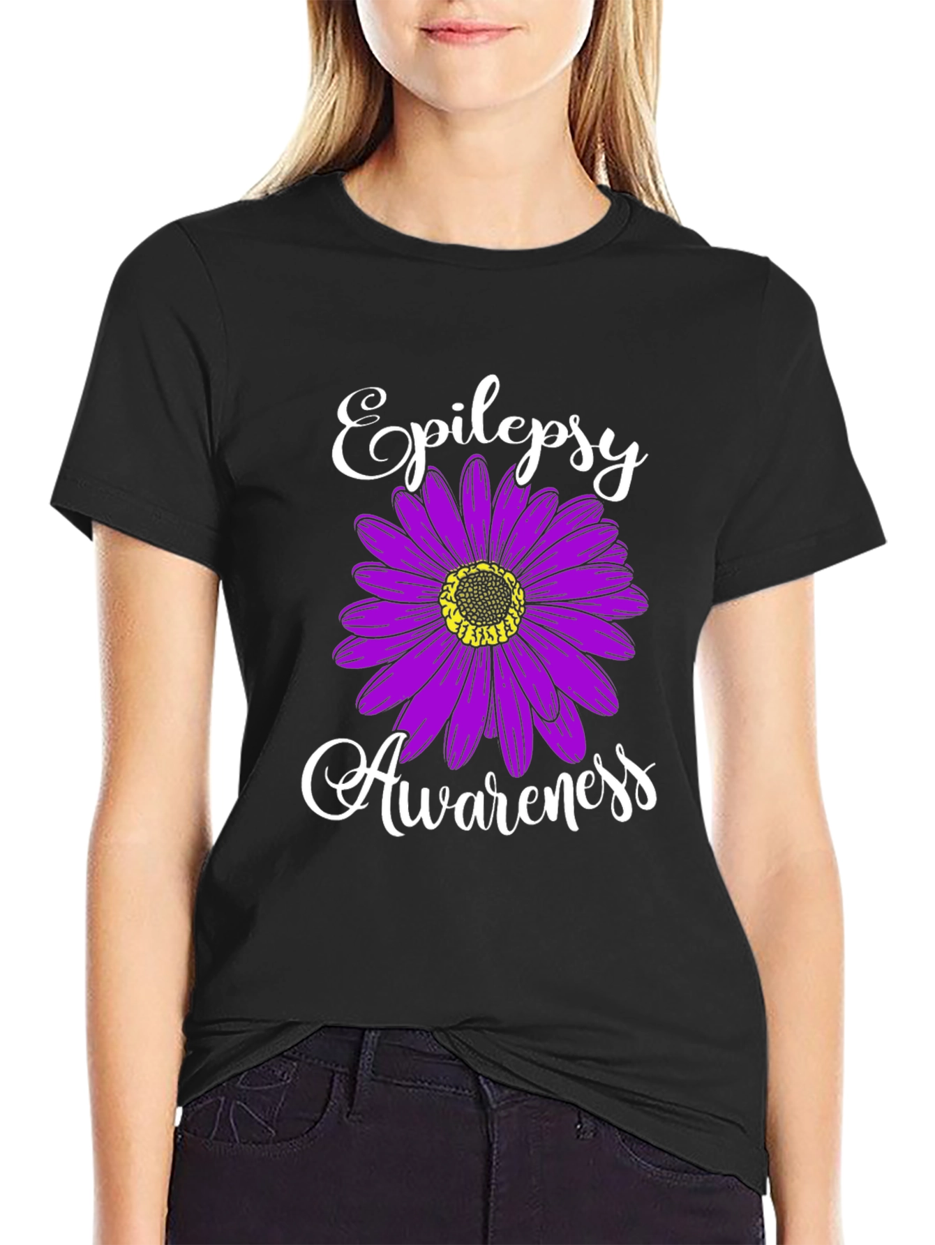 Epilepsy Awareness Flower Graphic T-Shirt