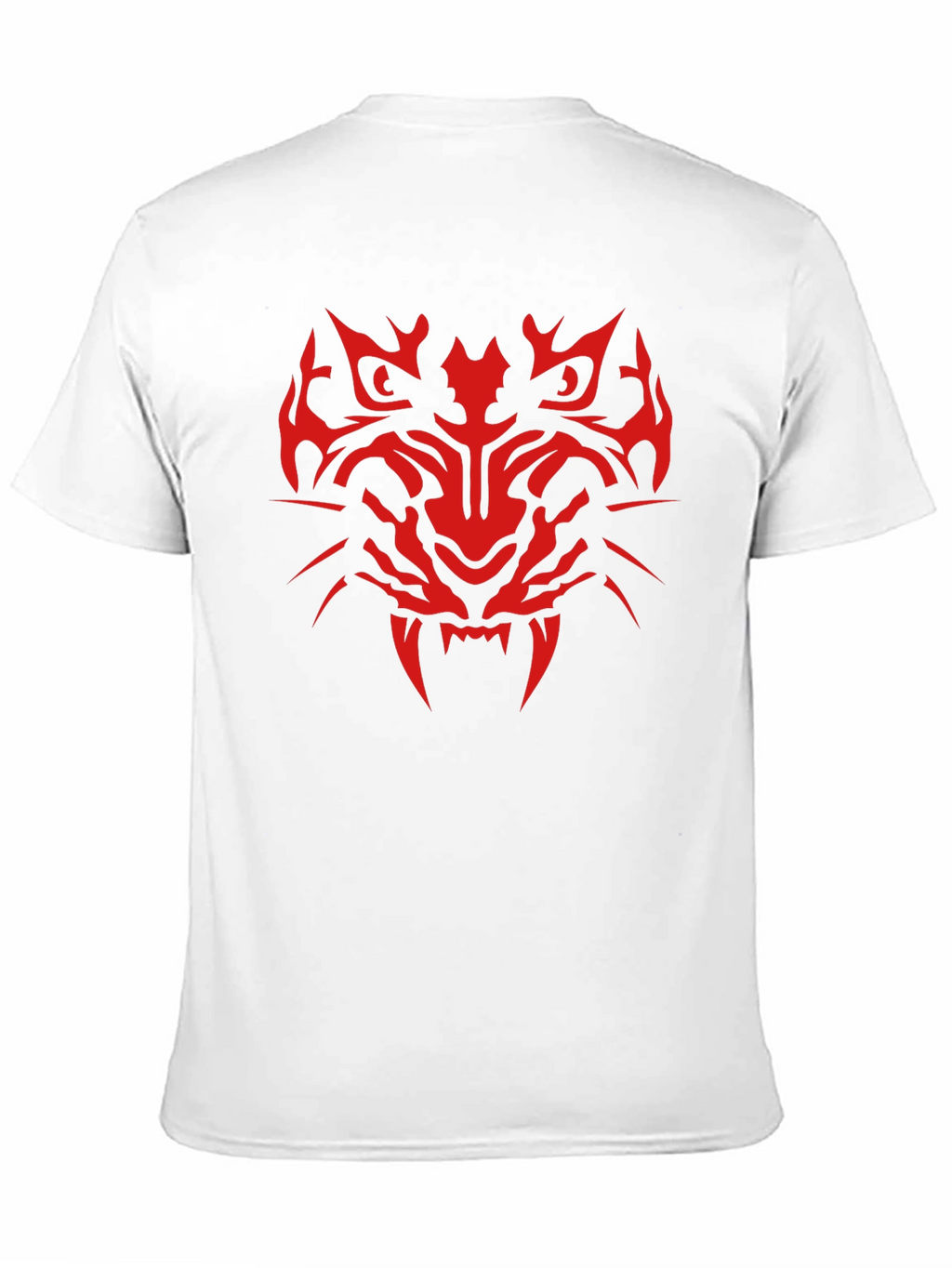 Tribal Tiger Graphic Print T-Shirt - Mens Black Tee