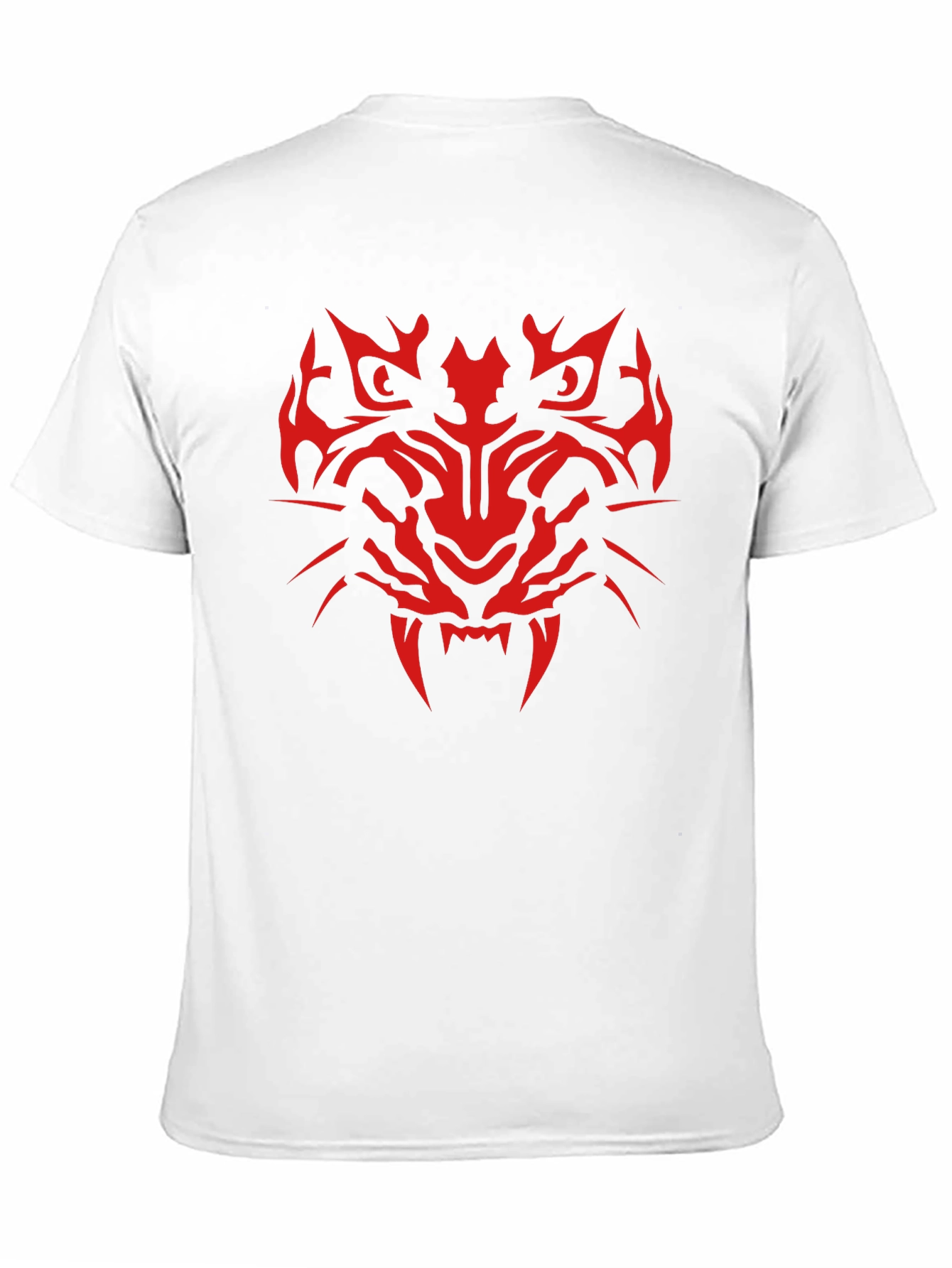 Tribal Tiger Graphic Print T-Shirt - Mens Black Tee