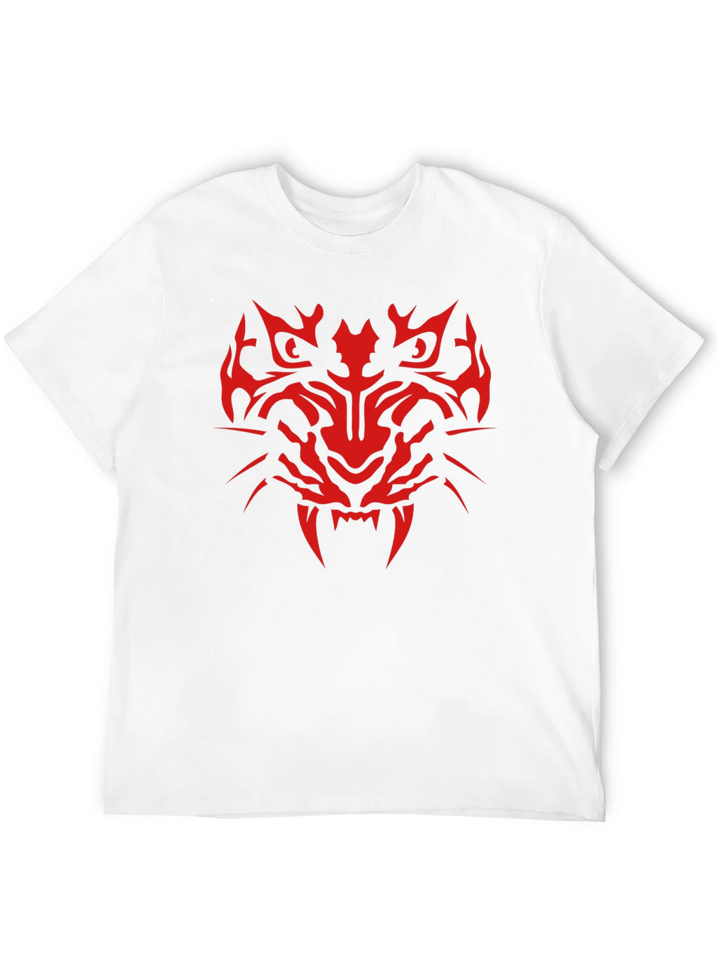 Tribal Tiger Graphic Print T-Shirt - Mens Black Tee