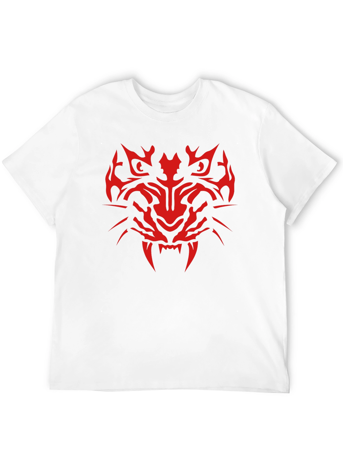 Tribal Tiger Graphic Print T-Shirt - Mens Black Tee