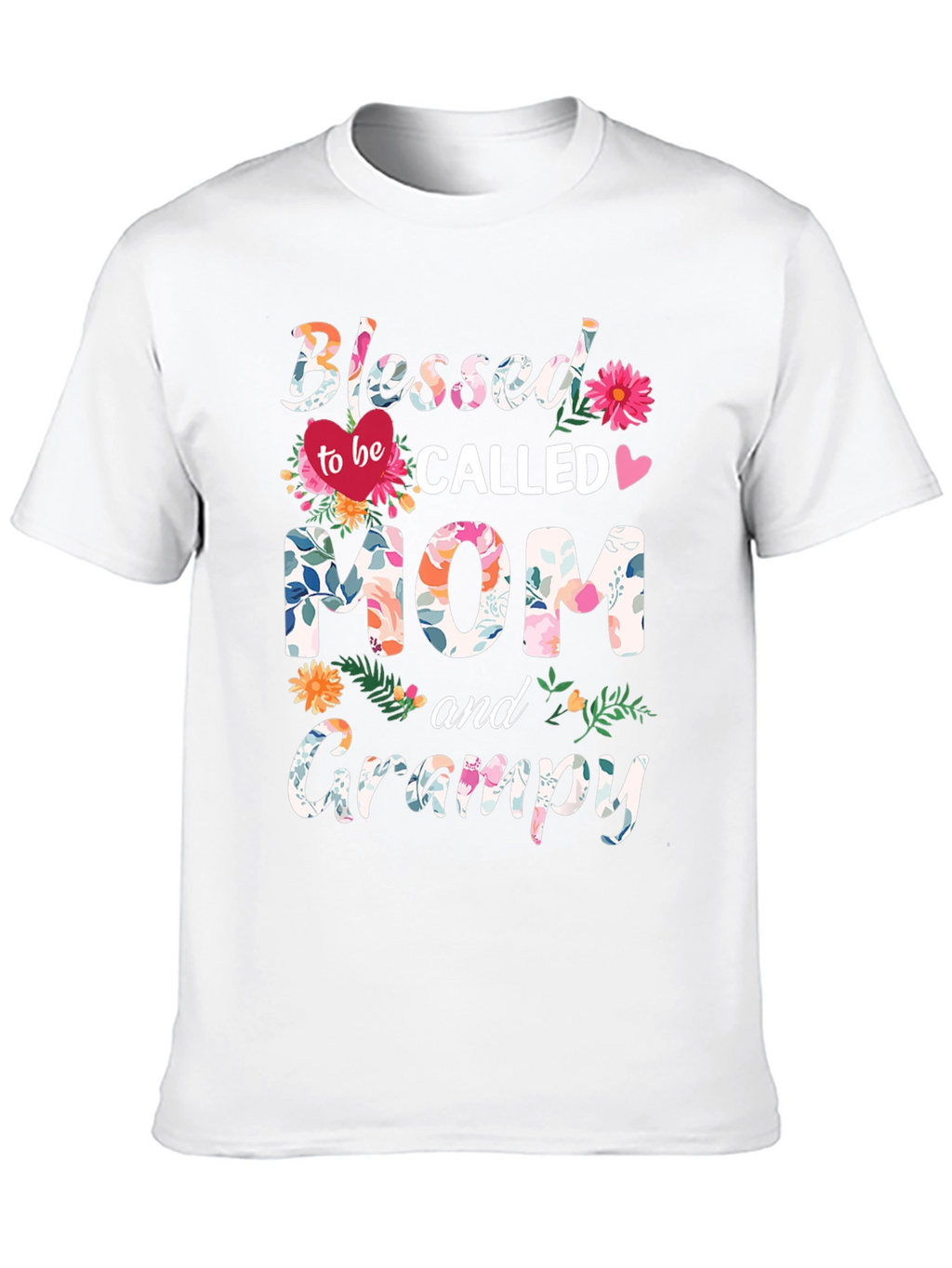 Blessed Mom & Grampy Floral T-Shirt