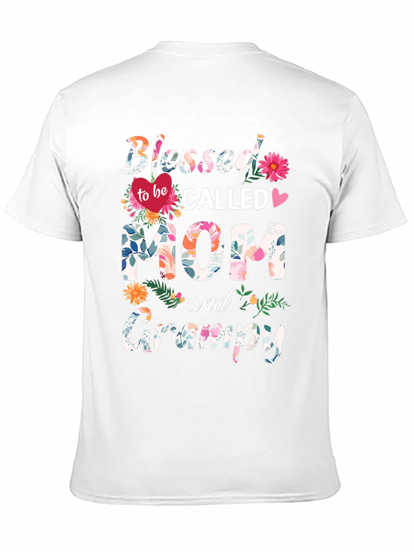 Blessed Mom & Grampy Floral T-Shirt