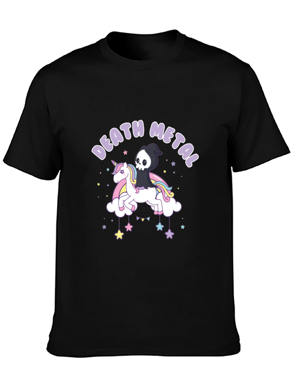 Death Metal Unicorn Graphic T-Shirt