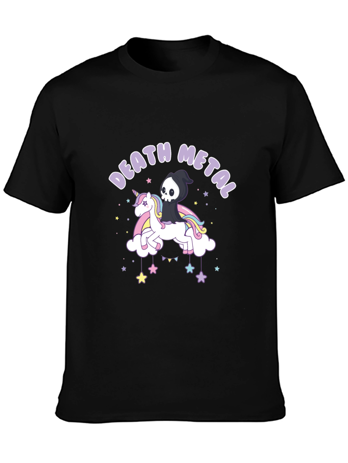 Death Metal Unicorn Graphic T-Shirt