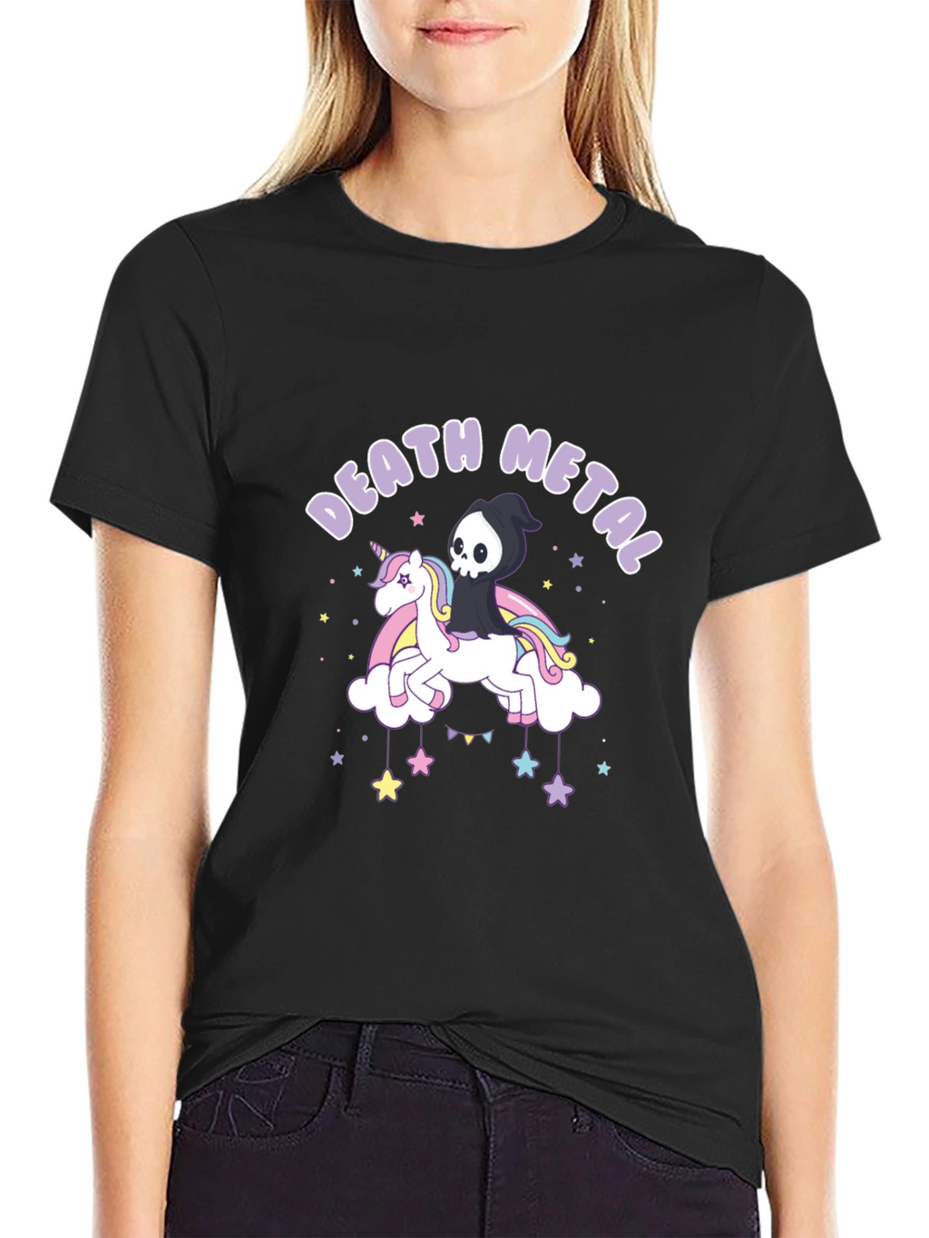 Death Metal Unicorn Graphic T-Shirt