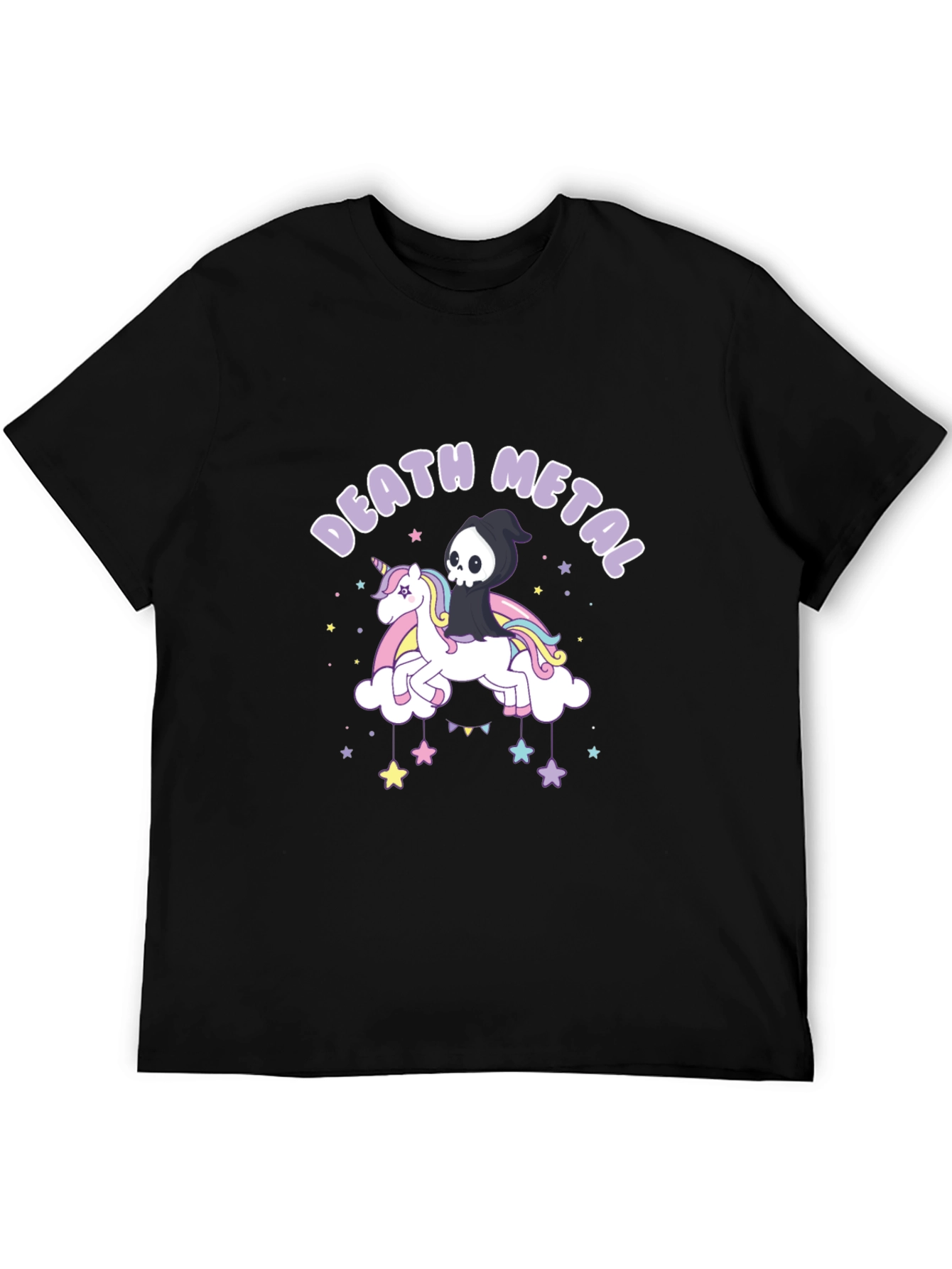 Death Metal Unicorn Graphic T-Shirt